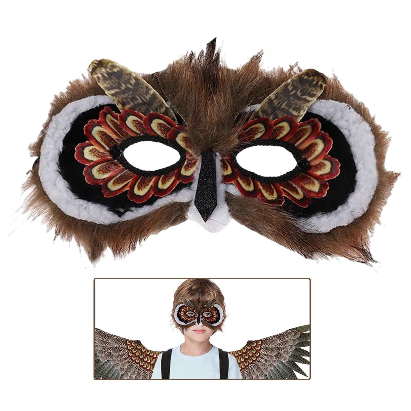 Kids Owl Masks Decorative Face Cover for Halloween Photo Prop Masquerade