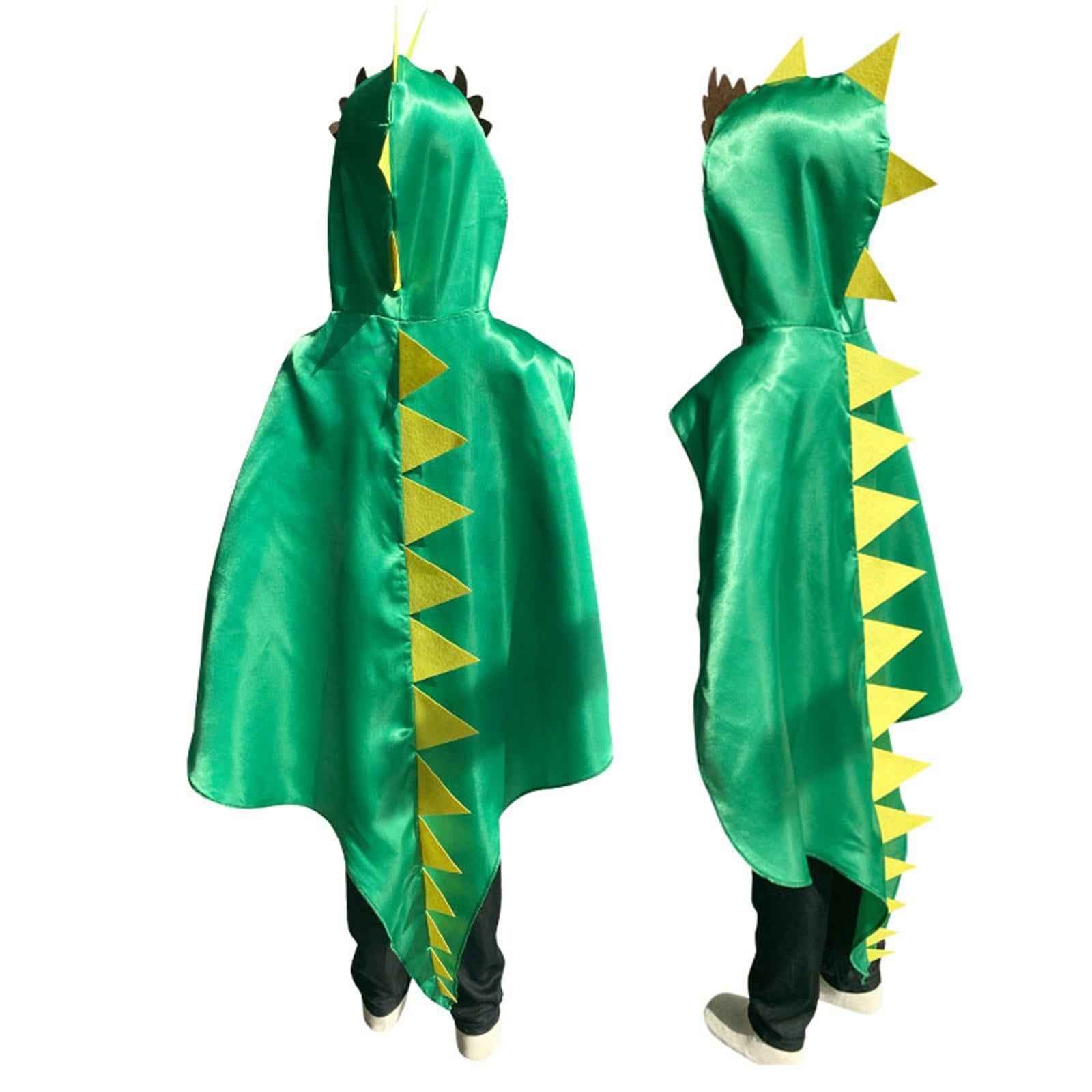Dragon Clothing Trick or Treating Cape Cosplay Cartoon for Halloween Gifts Green