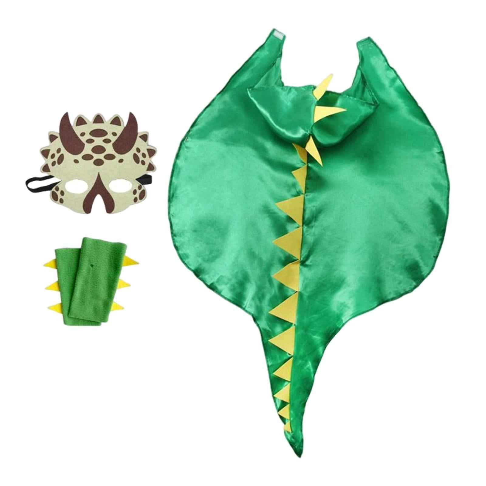 Dragon Clothing Trick or Treating Cape Cosplay Cartoon for Halloween Gifts Green