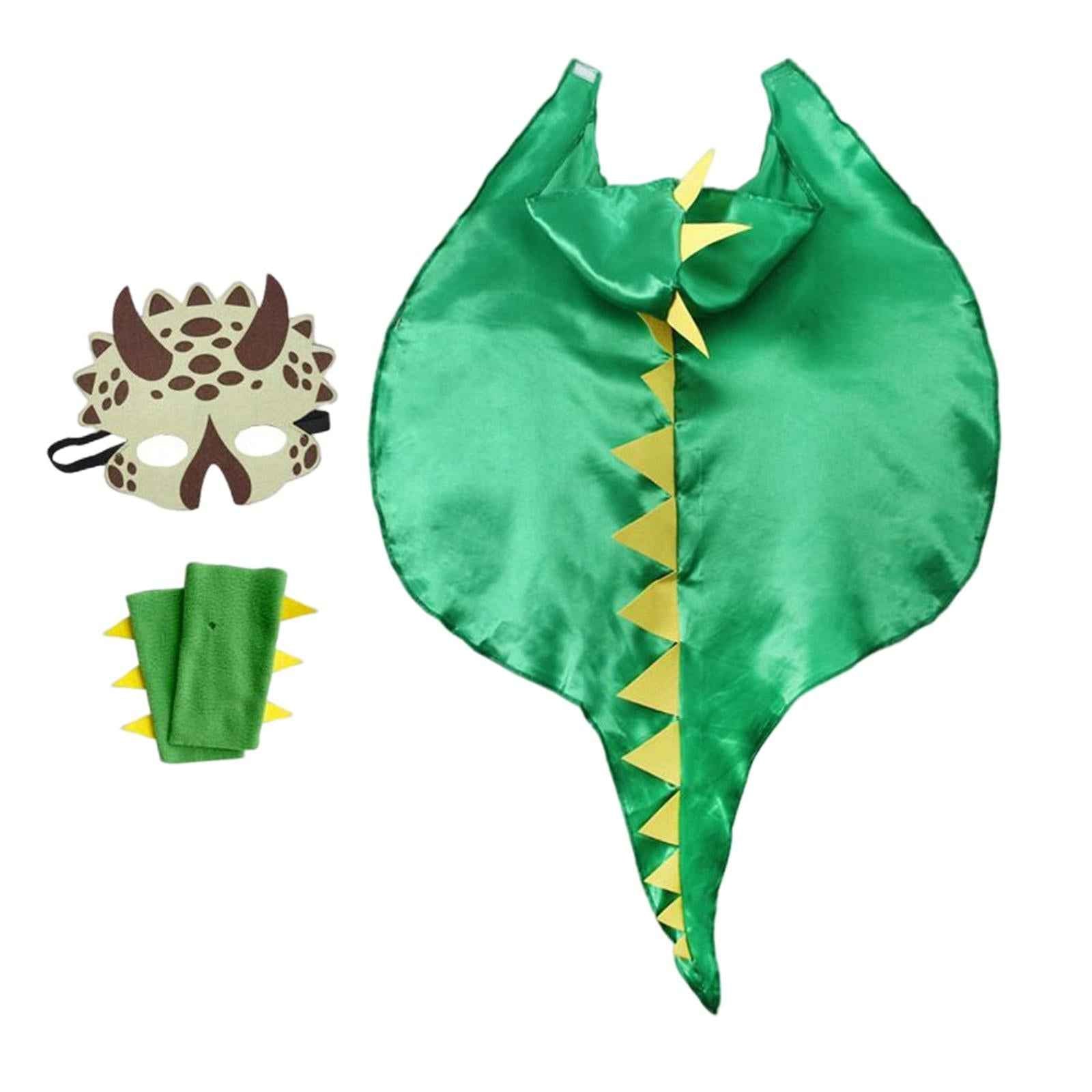Dragon Clothing Trick or Treating Cape Cosplay Cartoon for Halloween Gifts Green