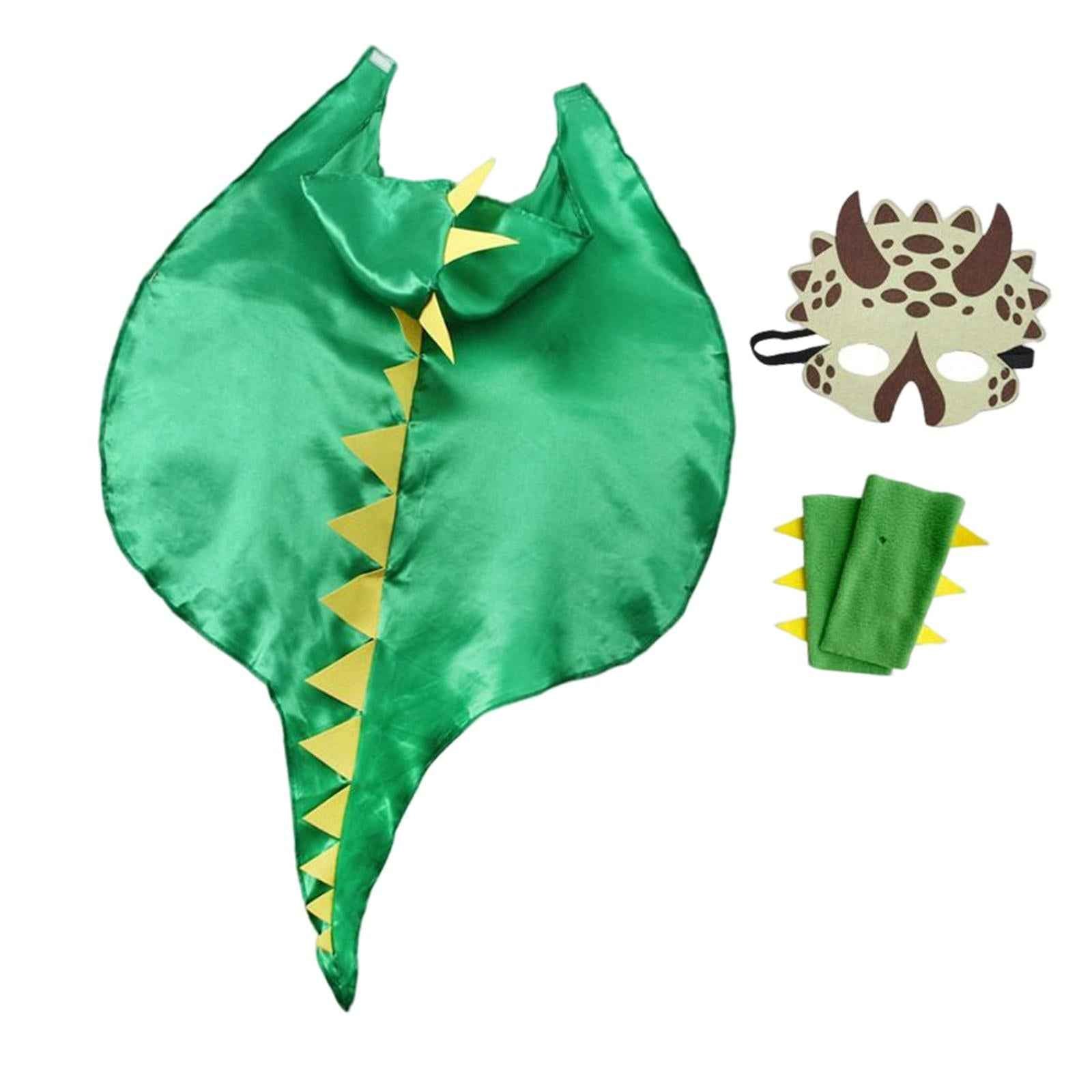 Dragon Clothing Trick or Treating Cape Cosplay Cartoon for Halloween Gifts Green