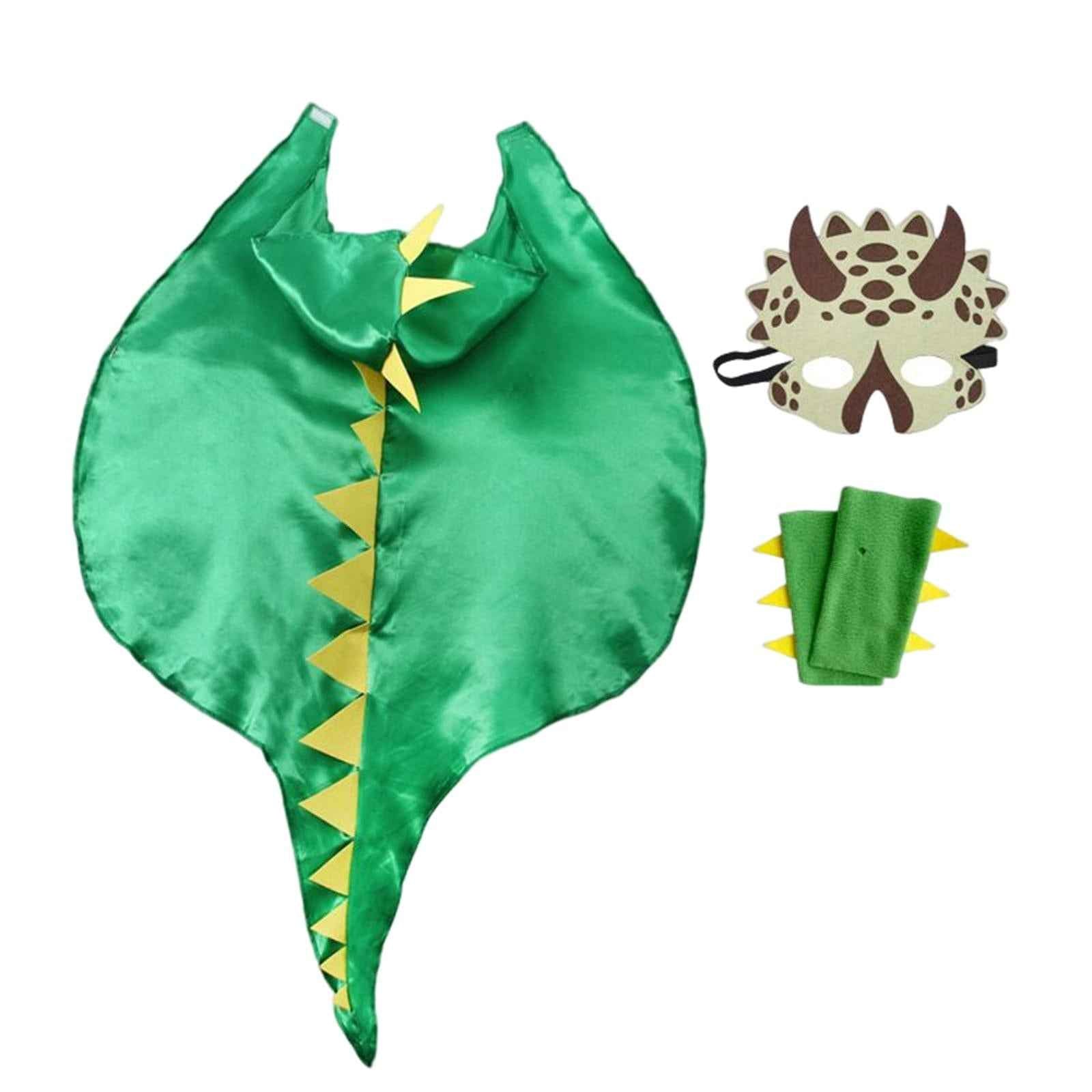 Dragon Clothing Trick or Treating Cape Cosplay Cartoon for Halloween Gifts Green