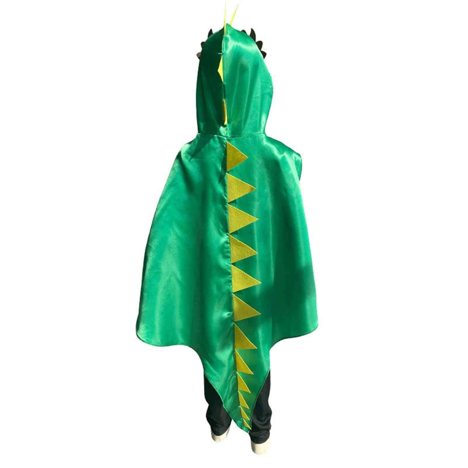 Dragon Clothing Trick or Treating Cape Cosplay Cartoon for Halloween Gifts Green
