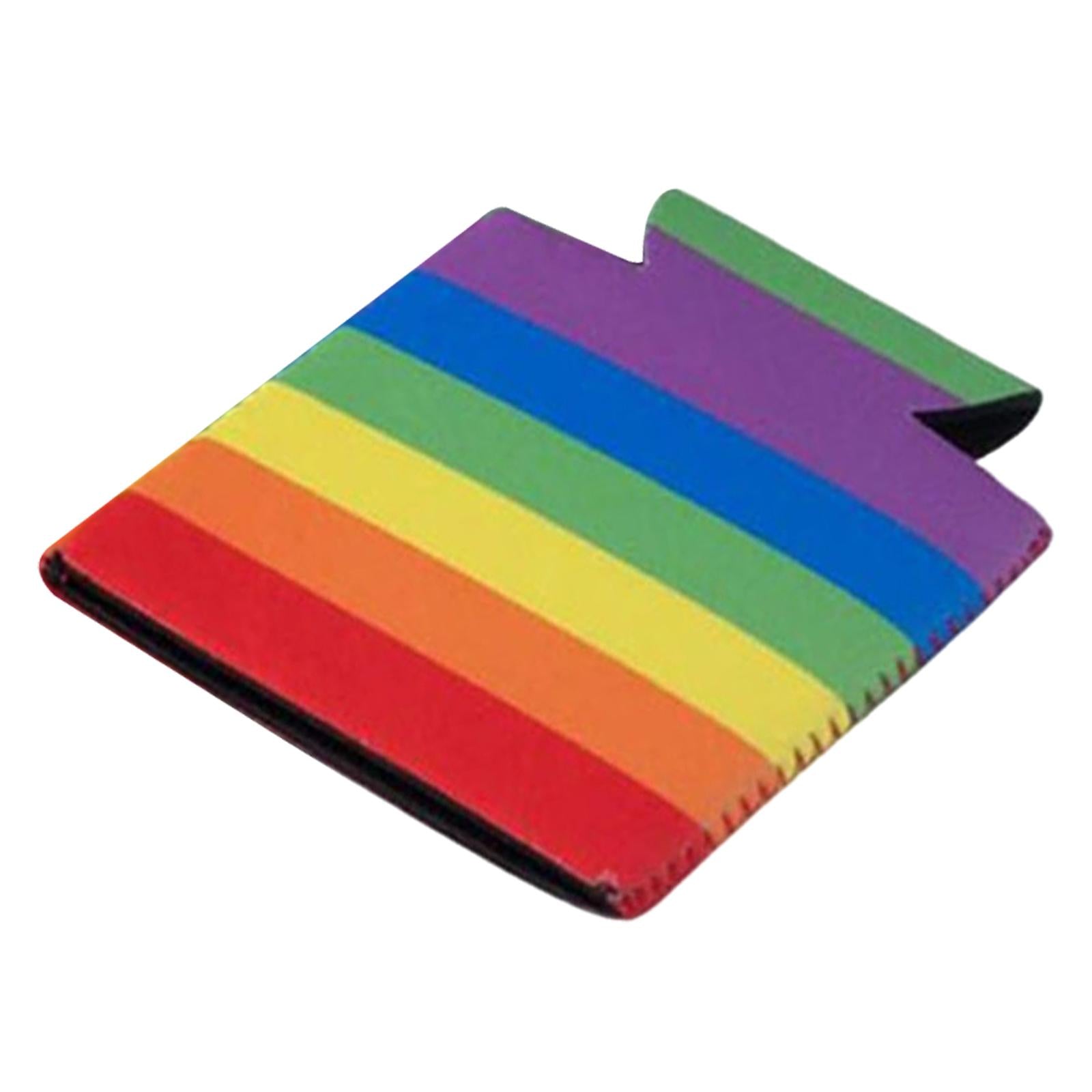 2xRainbow Can Cooler Sleeve Drink Cup Holder Bottle for Party Sporting Event