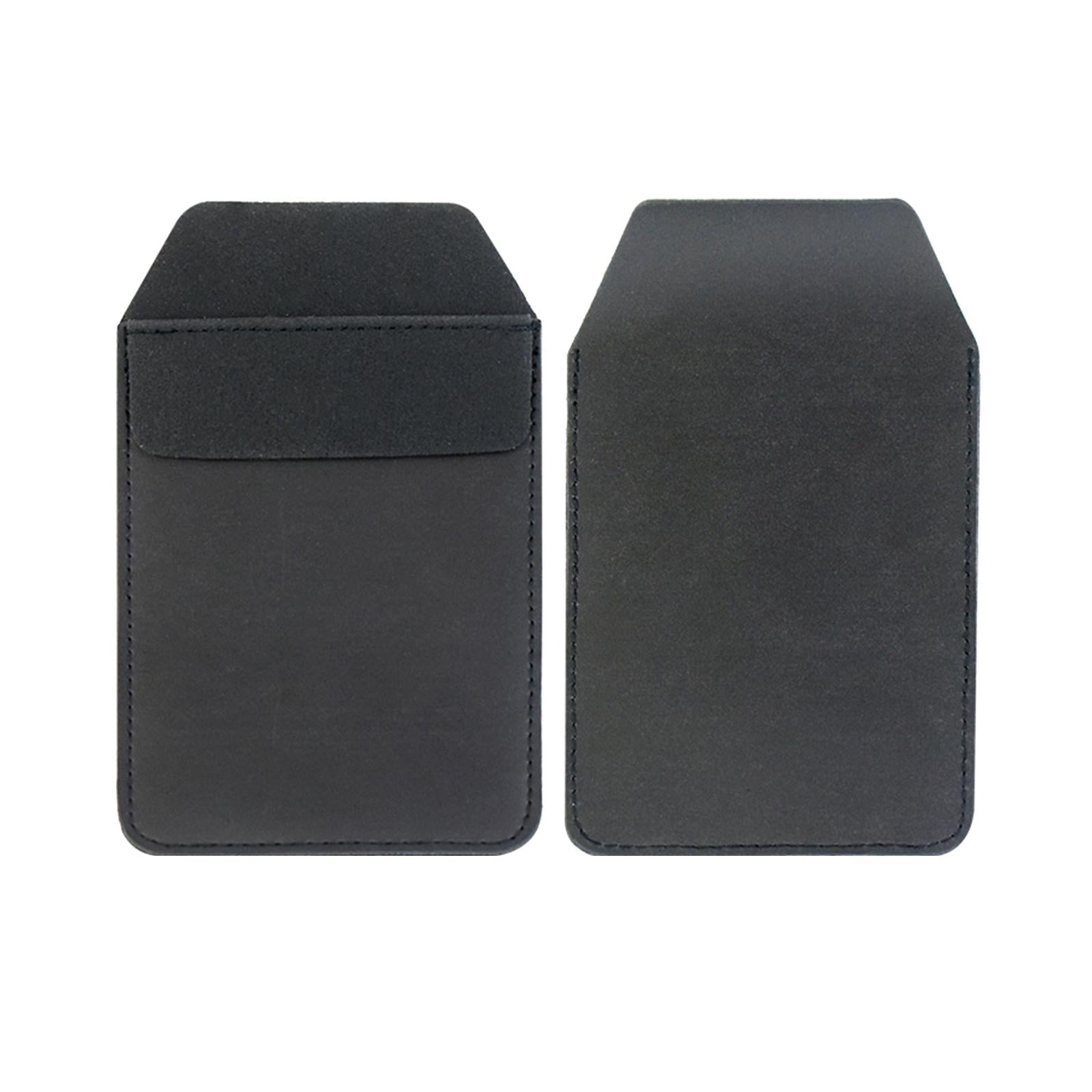 3xPocket Protector Leak Thick PU Leather for Shirts Pants Lab Coats Black