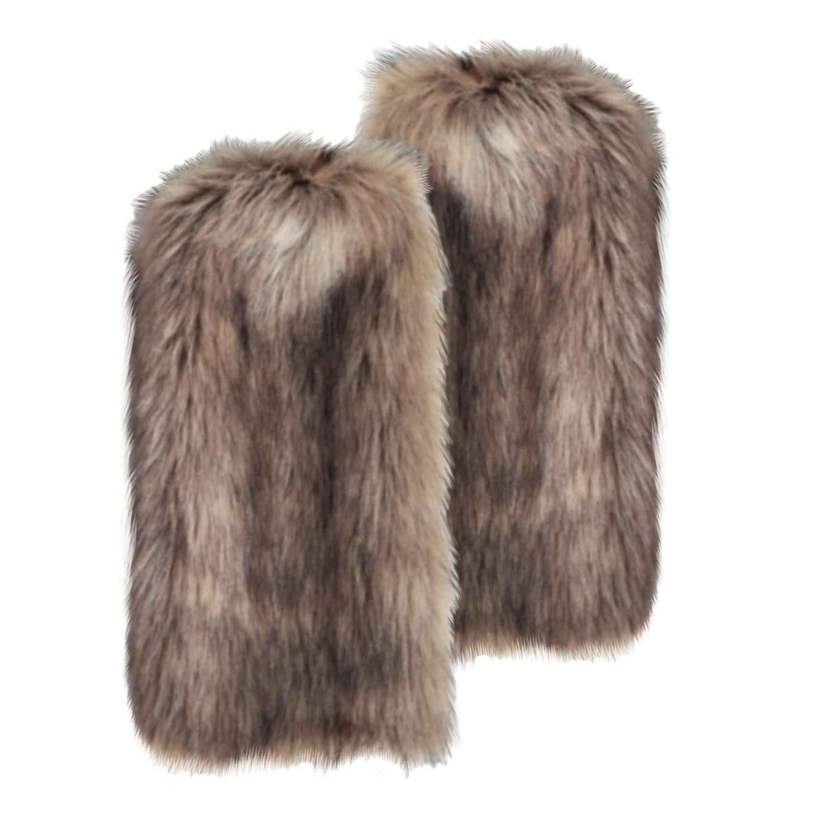 2Pcs Fashion Leg Warmers Boot Covers Cuff Cover Furry Costume Girls 20cm