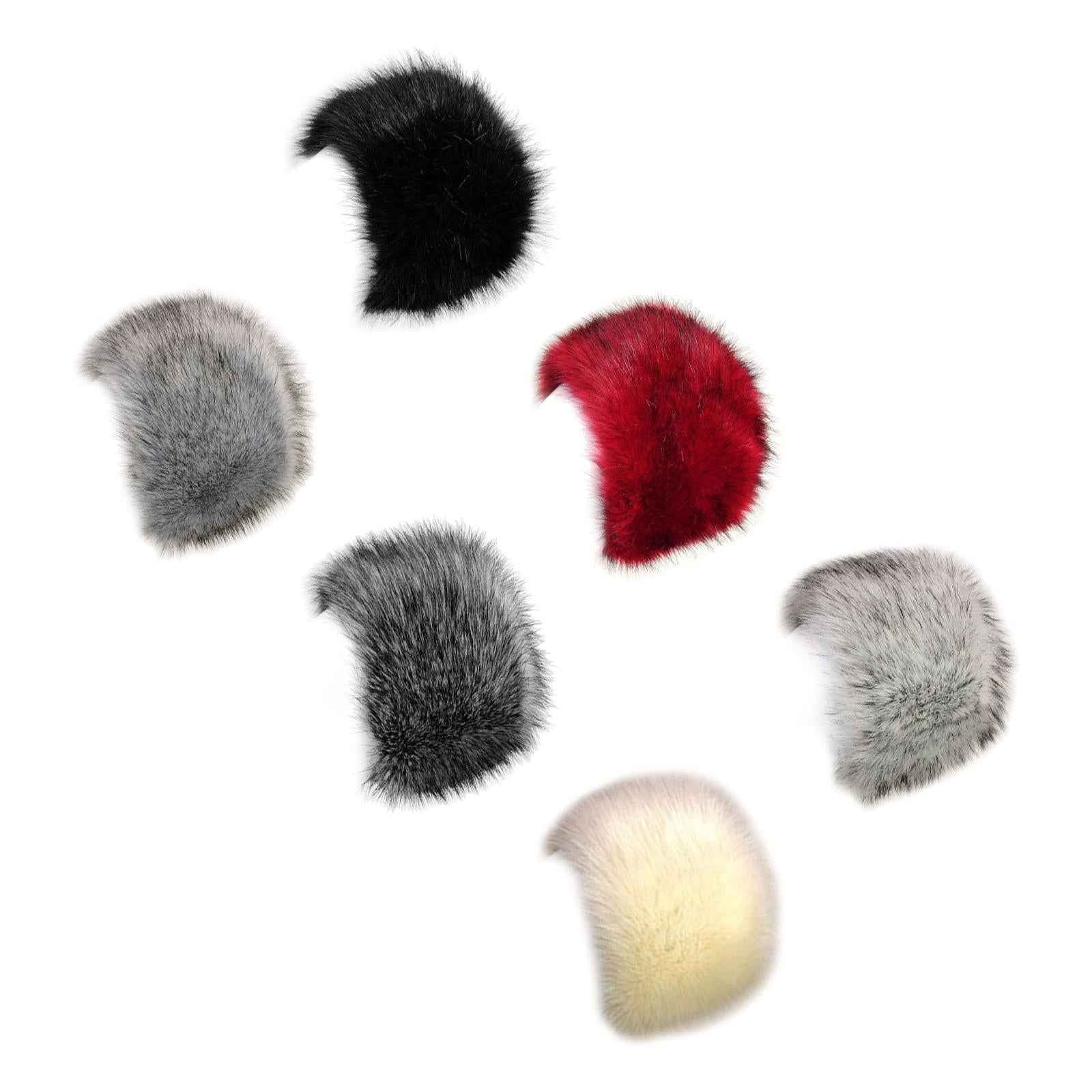 Winter Faux Fur Hat Headwear Motorcycle Windproof Cossack Russian Ski Cap Black