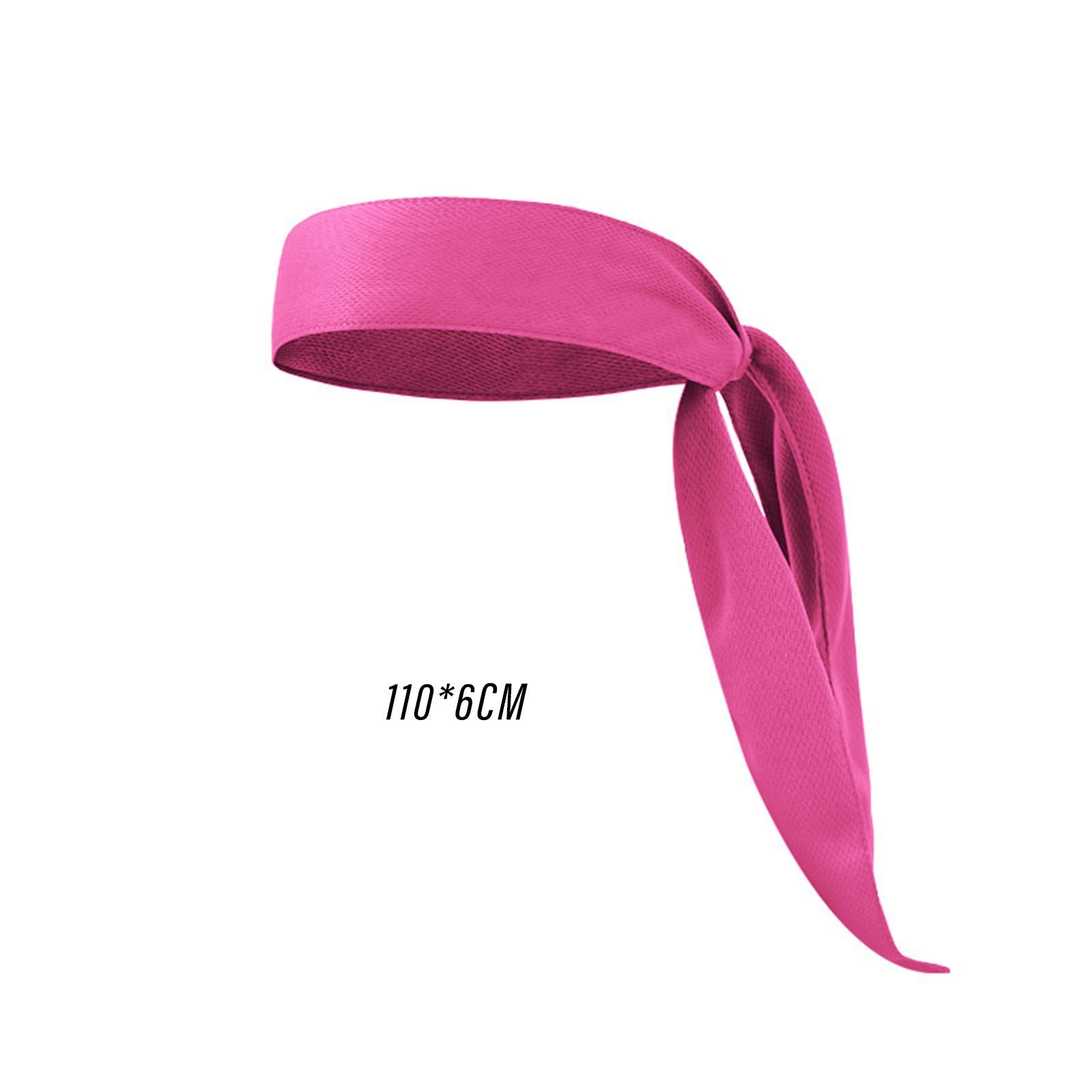 4xOutdoor Sports Headband Hair Head Band Sweatband for Pirate Working Out Rose Red