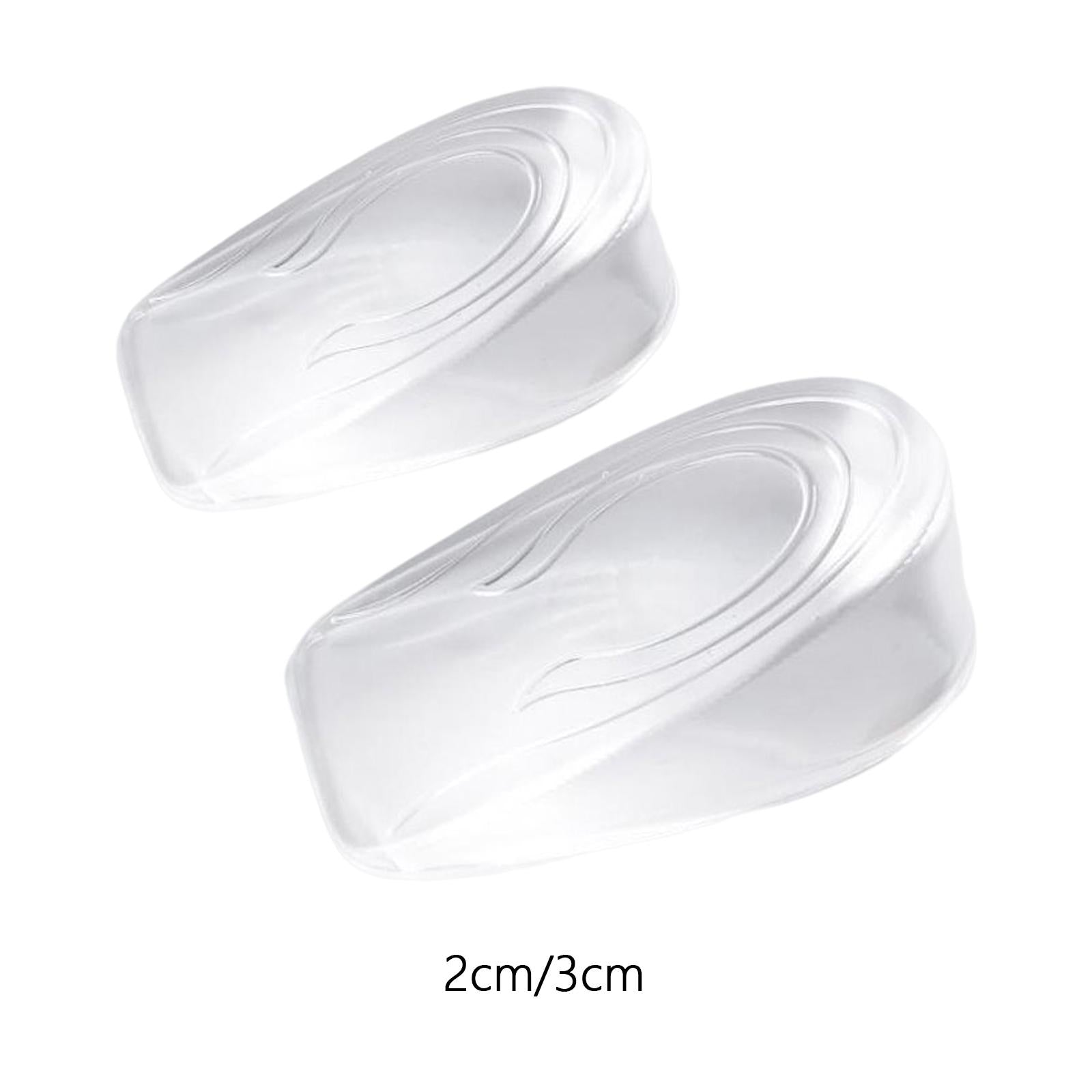 4x1 Pair Heel Lift Insert Invisible for High Heels Long Time Standing Hiking Men 2cm