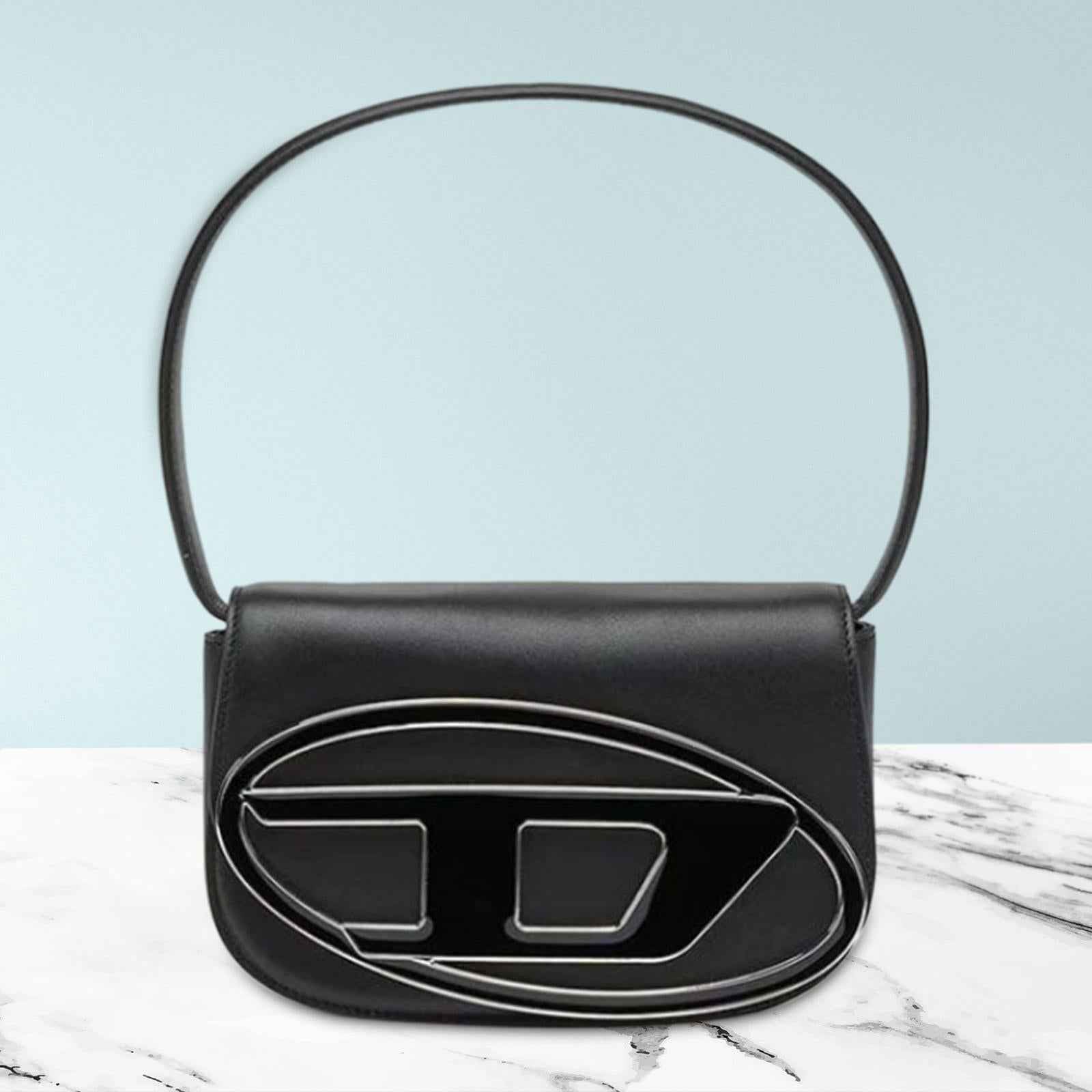 Womens Shoulder Bag Trendy Lightweight Clutch Purse PU Leather Underarm Bag Black