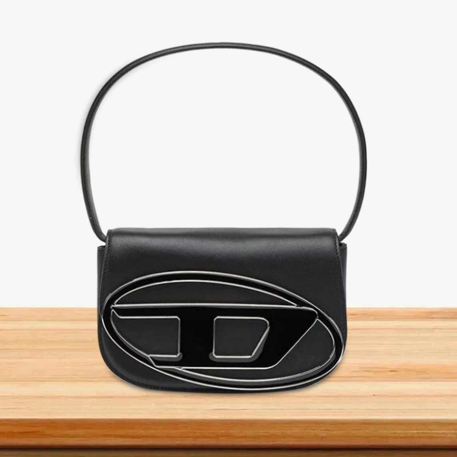 Womens Shoulder Bag Trendy Lightweight Clutch Purse PU Leather Underarm Bag Black