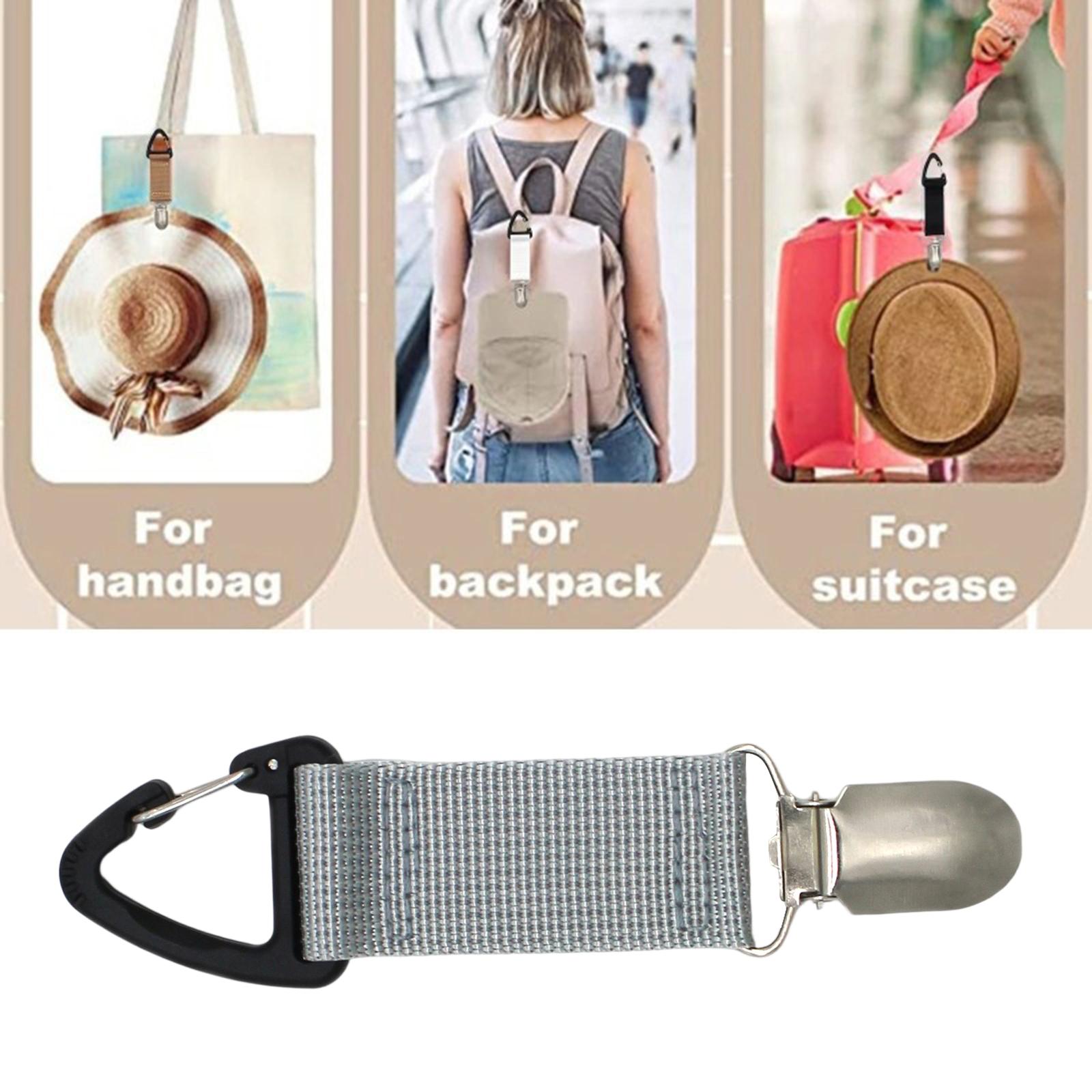 2xHat Clip for Free Duckbill Hat Clip for Handbag Luggage Outdoor Light Grey