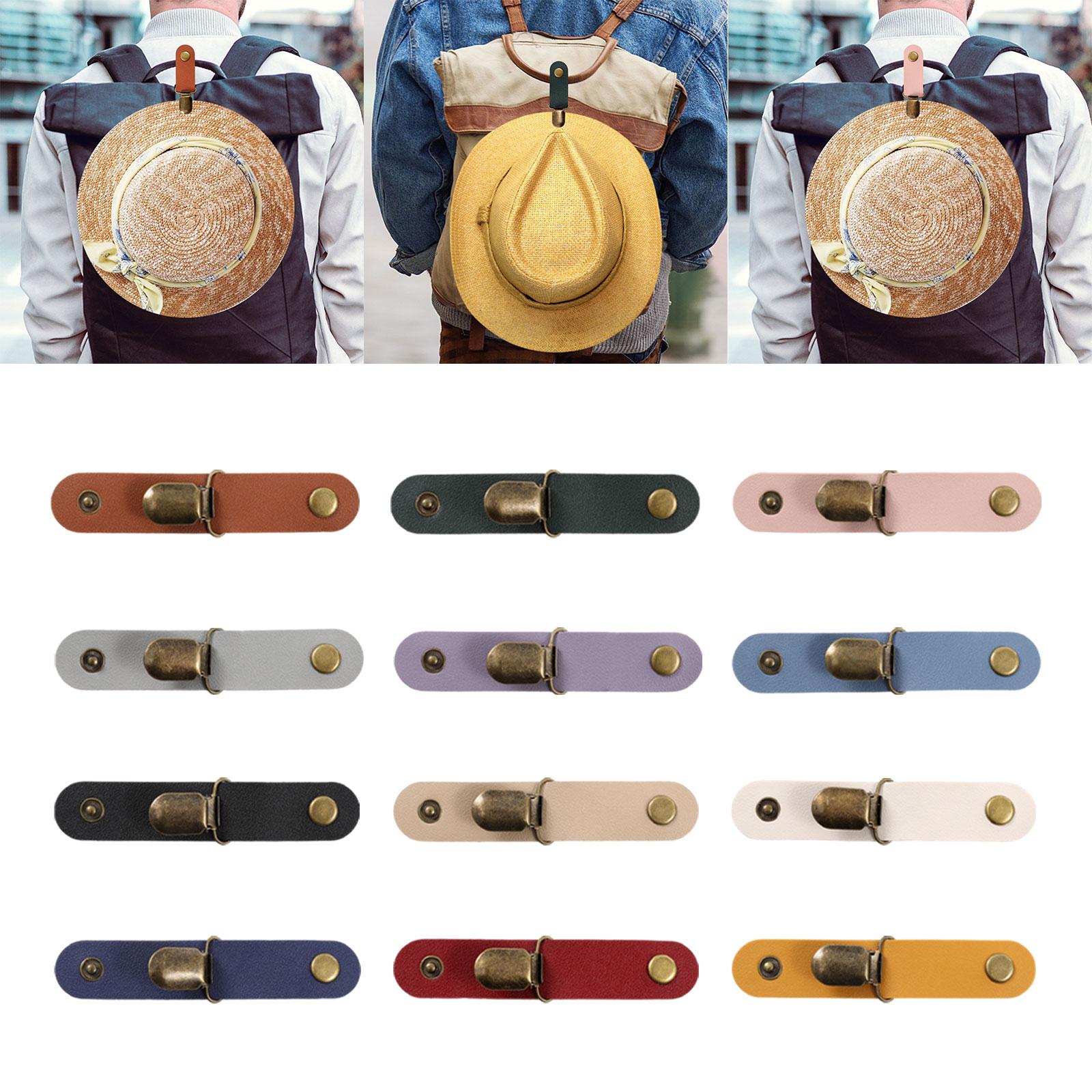 4xHat Clip for Cap Clip Travel Hat Clip for Backpacks Totes Luggage Caramel