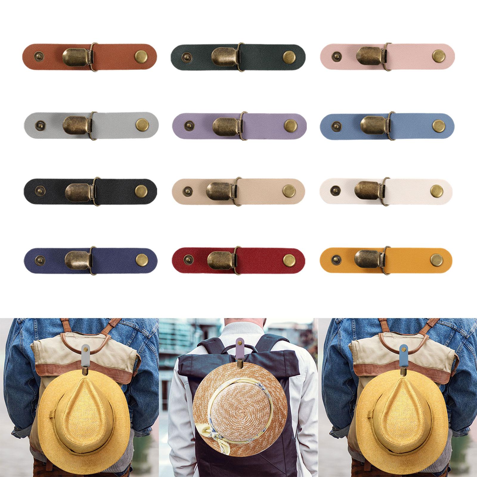 2xHat Clip for Cap Clip Travel Hat Clip for Backpacks Totes Luggage Caramel