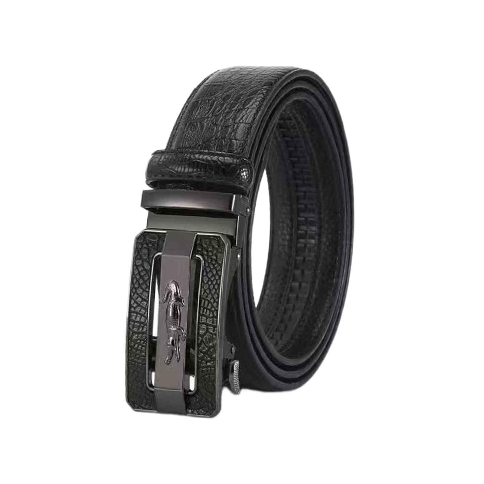 Men's Belt Metal Buckle Work Belt for Shirt Wedding Anniversary Gift