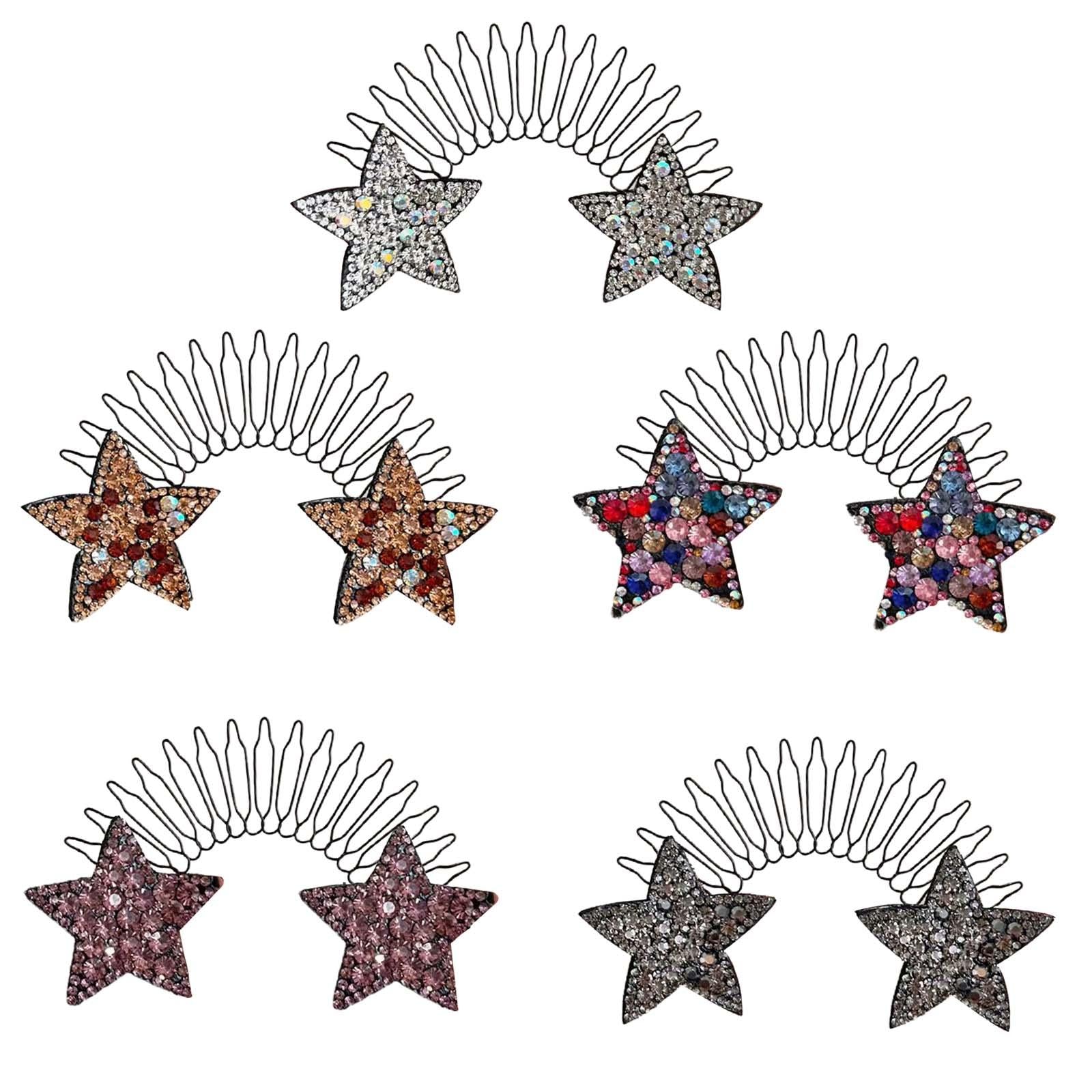 4xHair Clip Comb Hairpins for Girl Durable Hair Styling Tool for Long Hair Silver