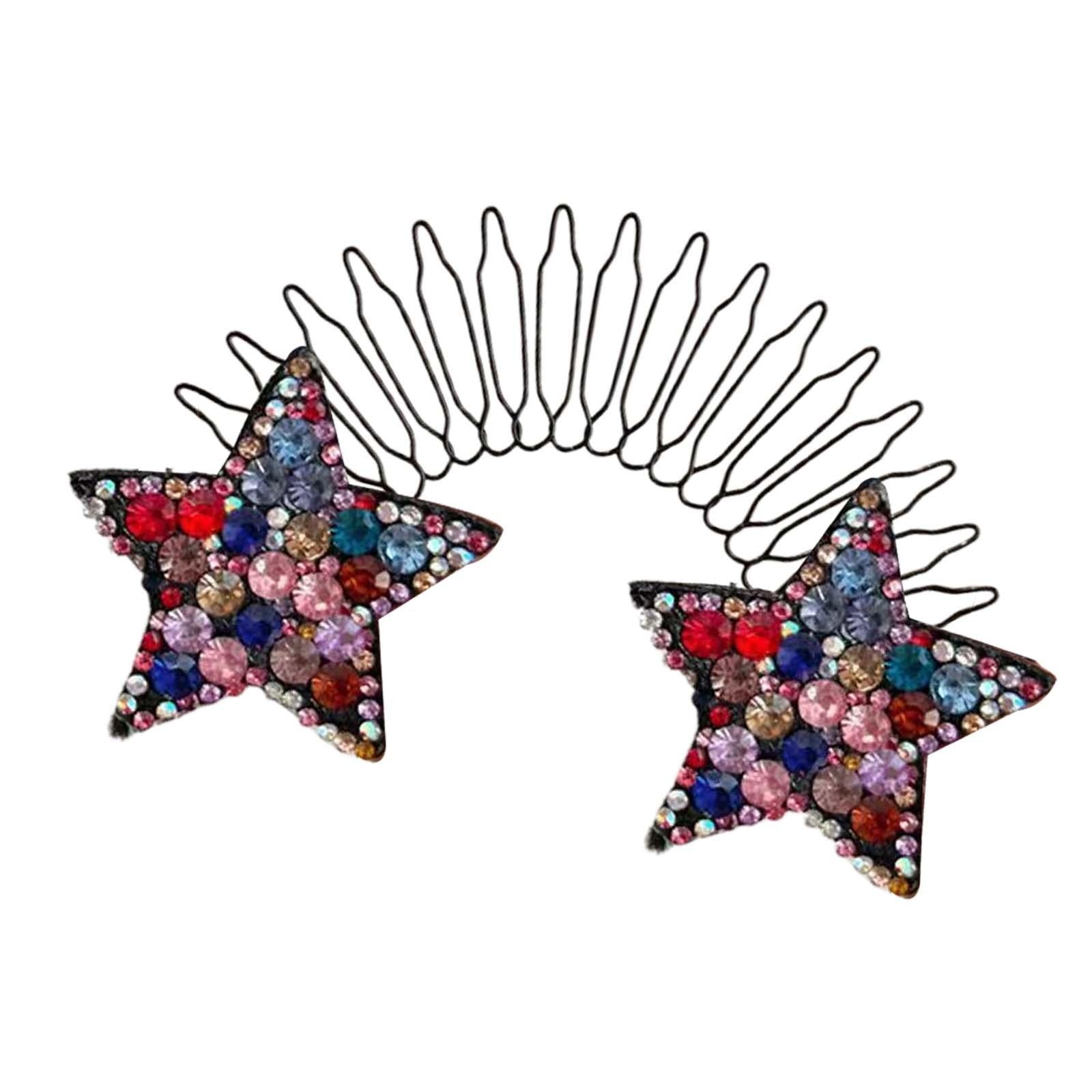3xHair Clip Comb Hairpins for Girl Durable Hair Styling Tool for Long Hair Multicolor