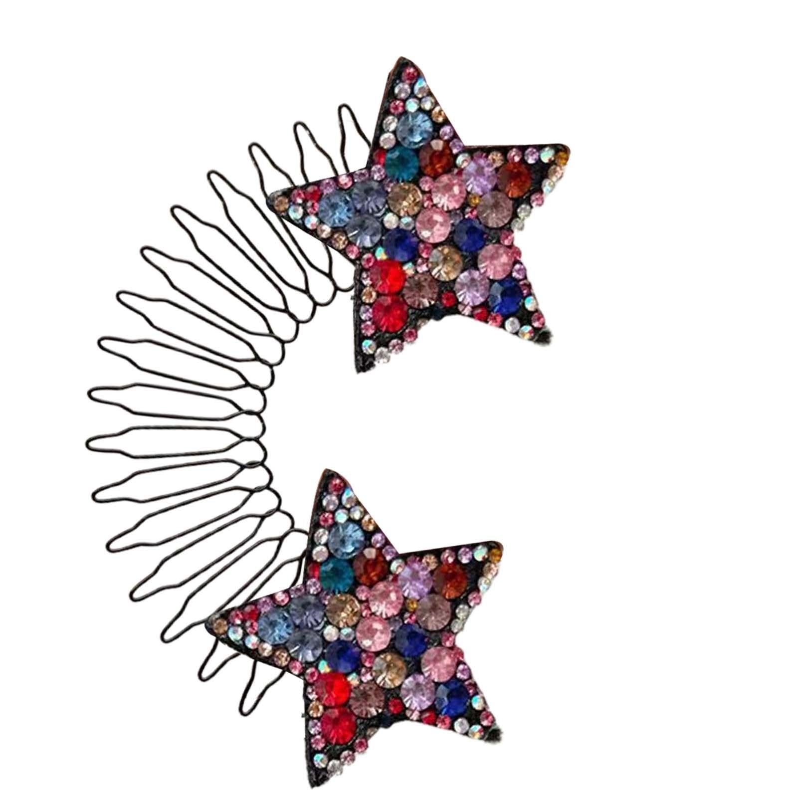 4xHair Clip Comb Hairpins for Girl Durable Hair Styling Tool for Long Hair Multicolor