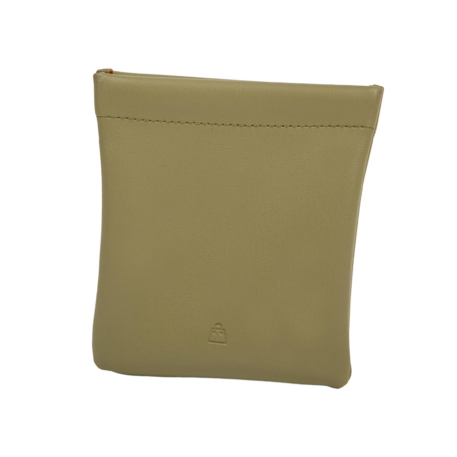 3xWomen Cosmetic Bag PU Leather Solid Color Mini Short Purse for Indoor Ladies Grass Green