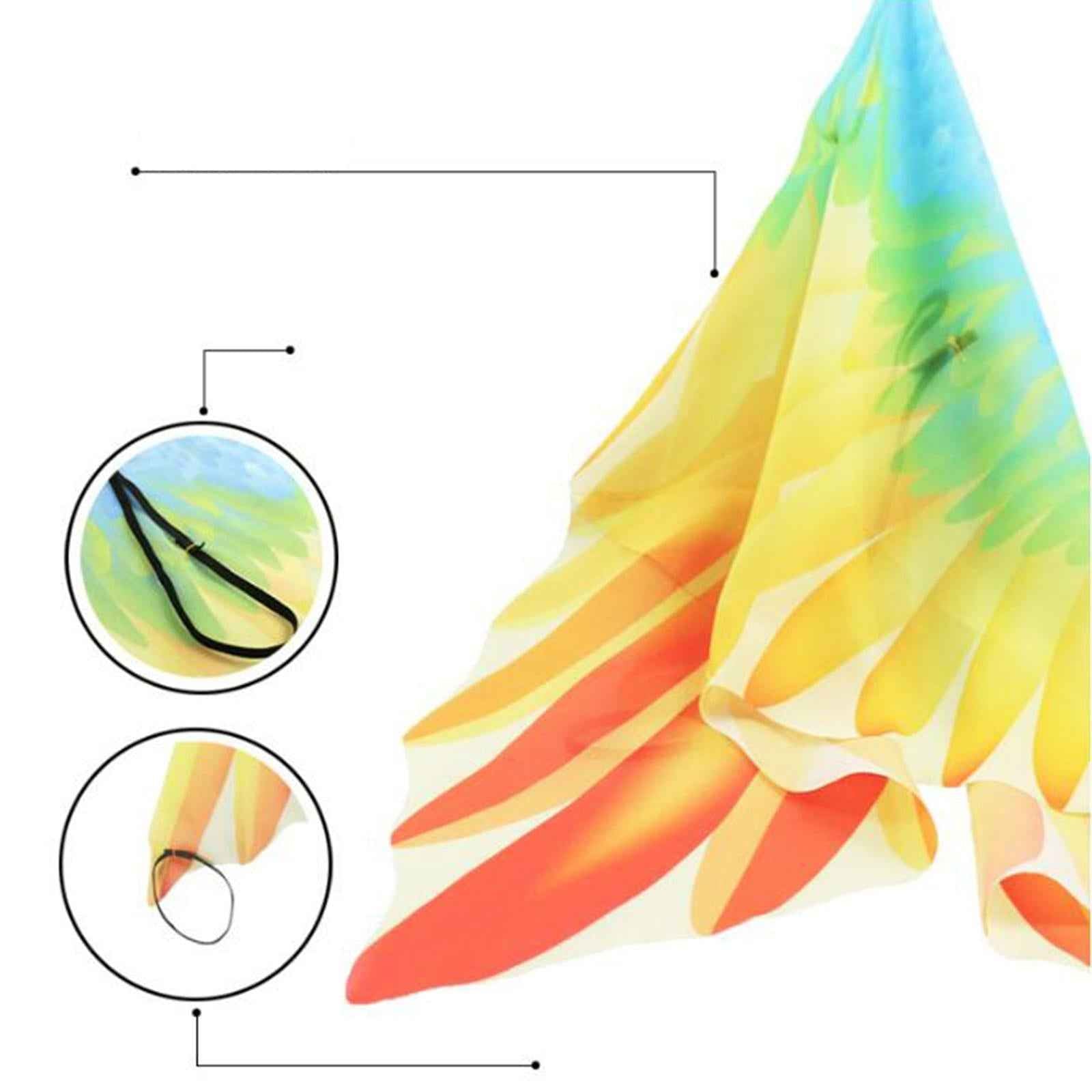 Kids Bird Costume Set Wings Cape for Performance Fancy Dress Masquerade Orange
