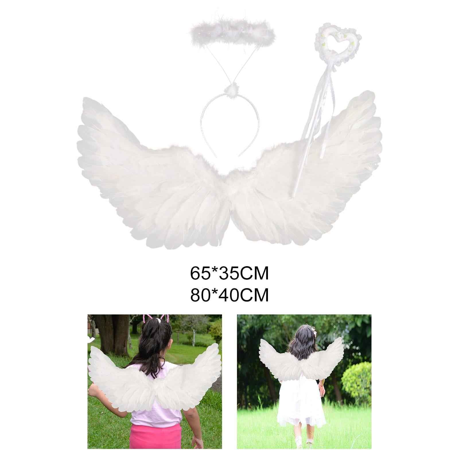 Angel Wing Cosplay Gift Headband for Carnival Birthday Stage Performance 65cmx35cm