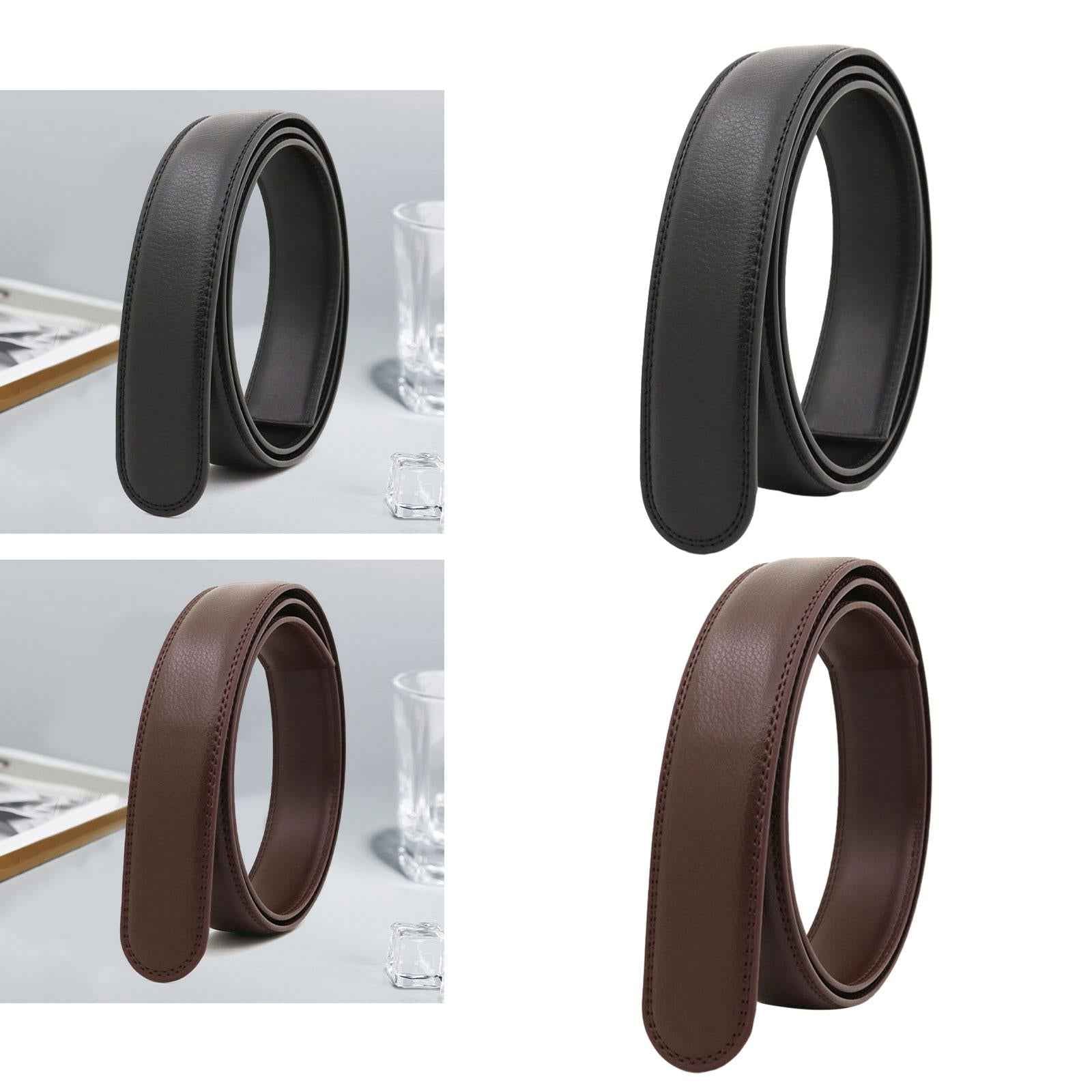 Belt Strap No Buckle Dress Belt Ratchet Belt Strap for Dating Shopping Party Black