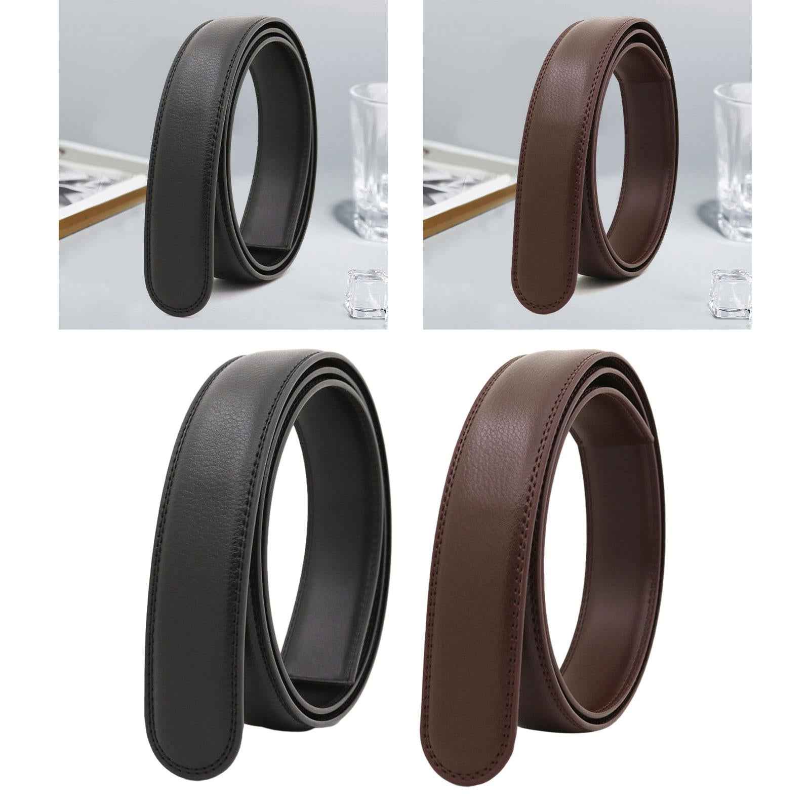 Belt Strap No Buckle Dress Belt Ratchet Belt Strap for Dating Shopping Party Black