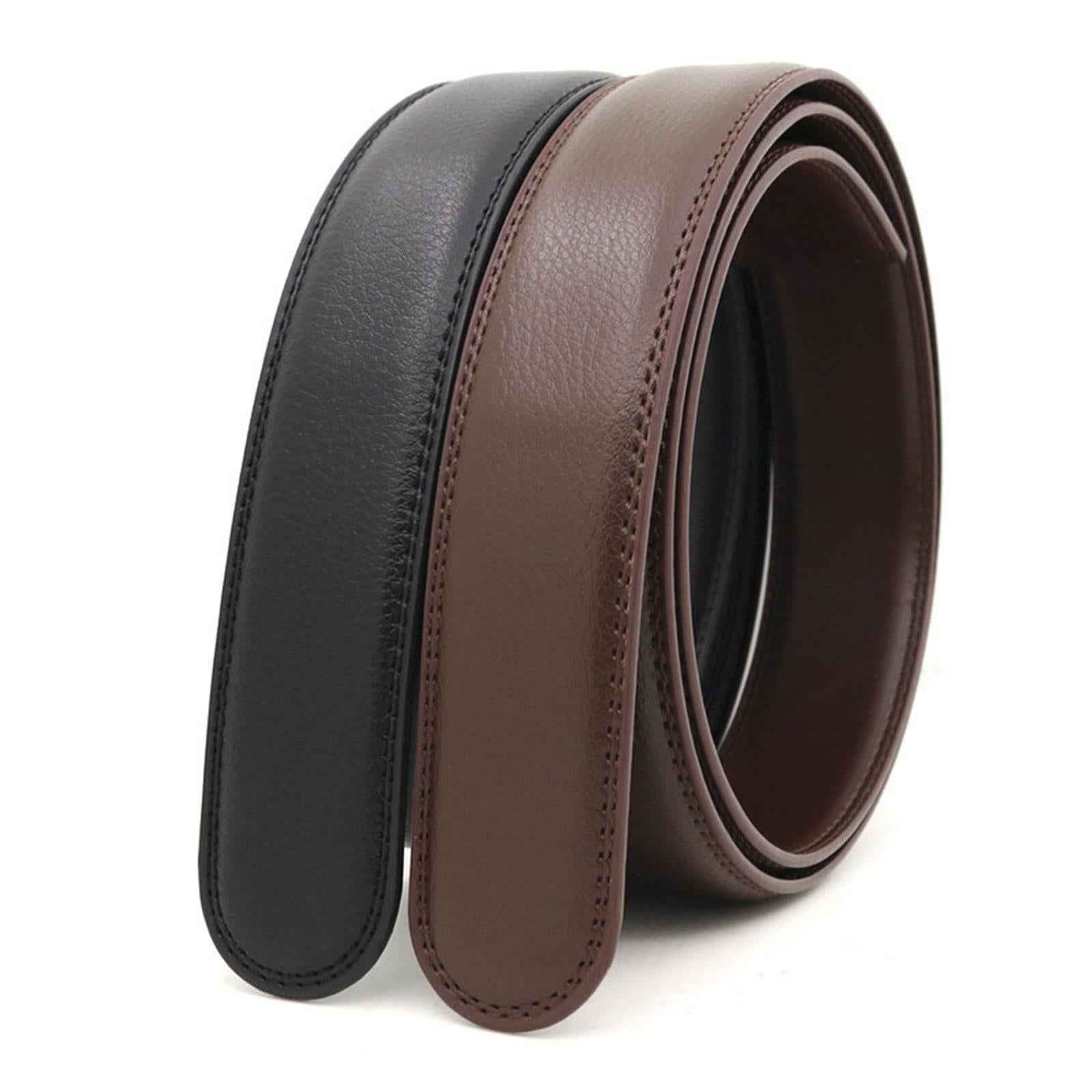 Belt Strap No Buckle Dress Belt Ratchet Belt Strap for Dating Shopping Party Black