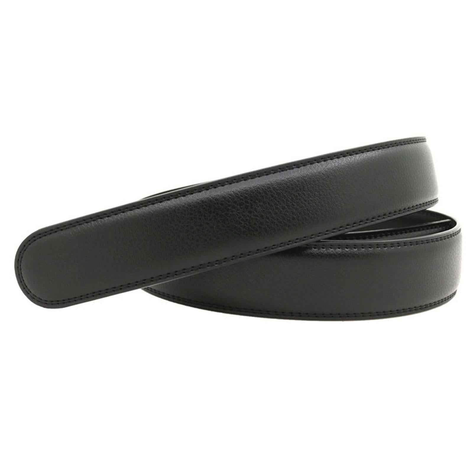 Belt Strap No Buckle Dress Belt Ratchet Belt Strap for Dating Shopping Party Black