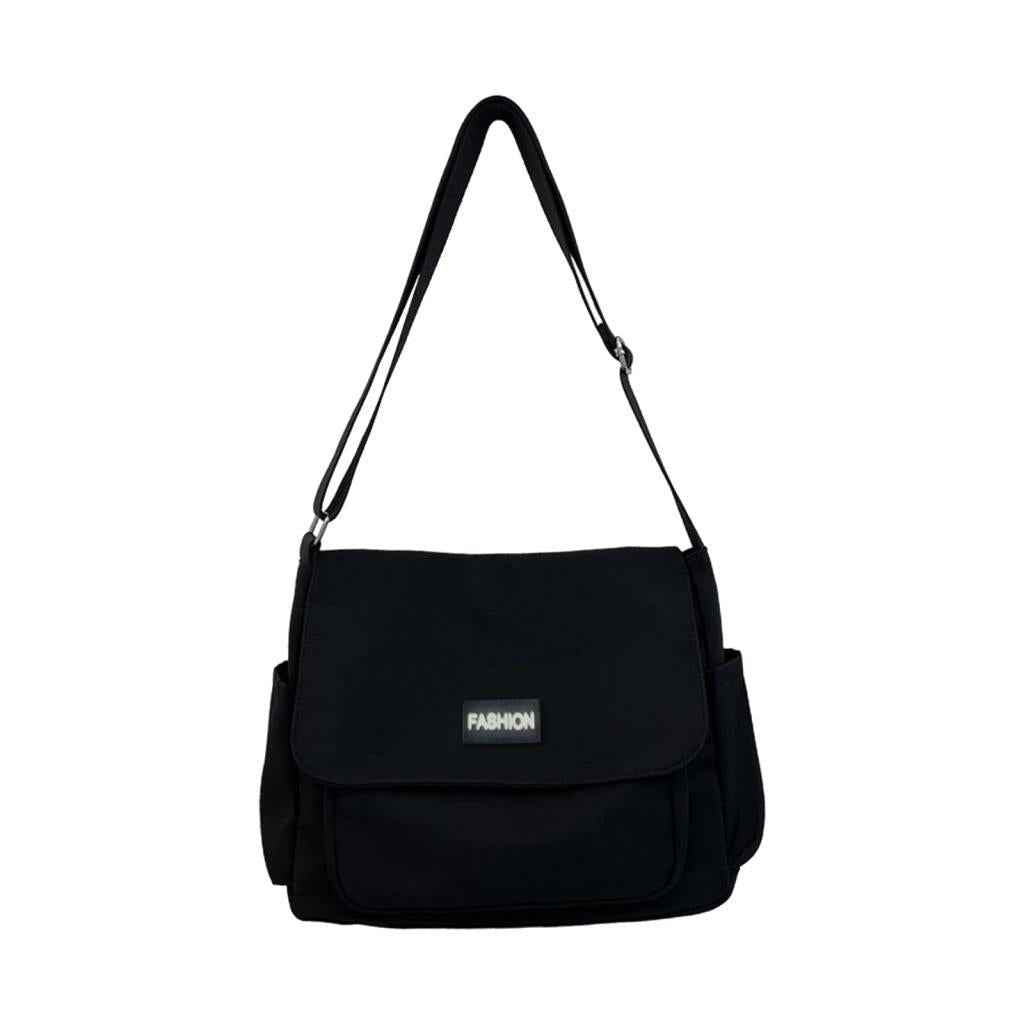 Bag Wtih Side Bag Adjustable Casual Bag for Camping Utility Travel Black