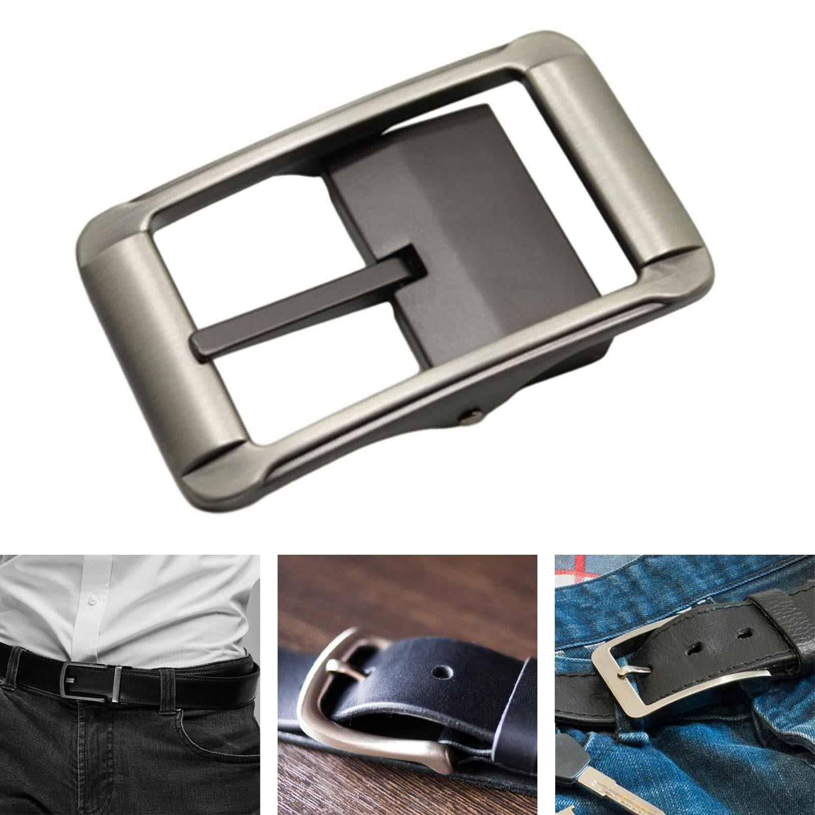 Alloy Belt Buckle Luxury for Leather Strap Reversible Zinc Alloy Replacement