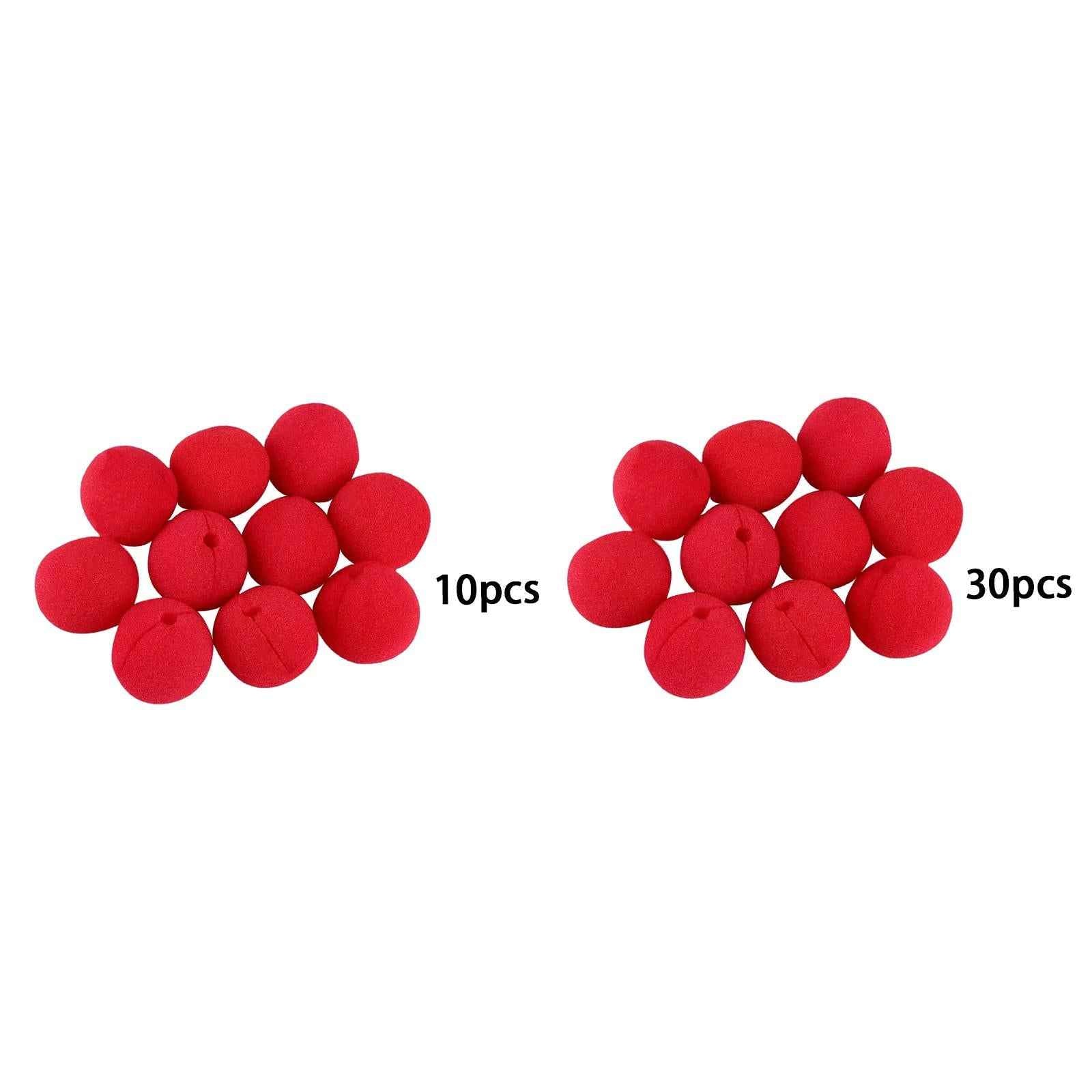 Red Clown Noses Versatile Photo Props for Christmas Fancy Dress Party 10pcs