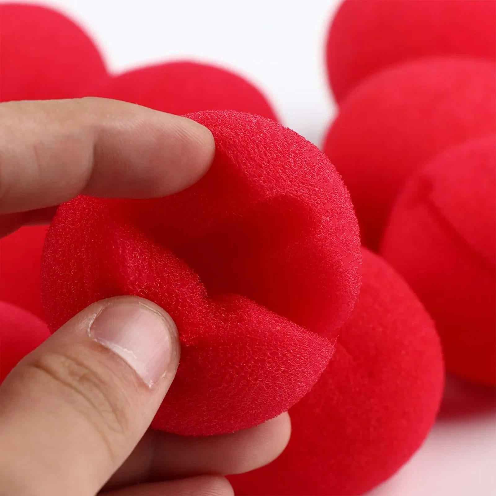 Red Clown Noses Versatile Photo Props for Christmas Fancy Dress Party 10pcs