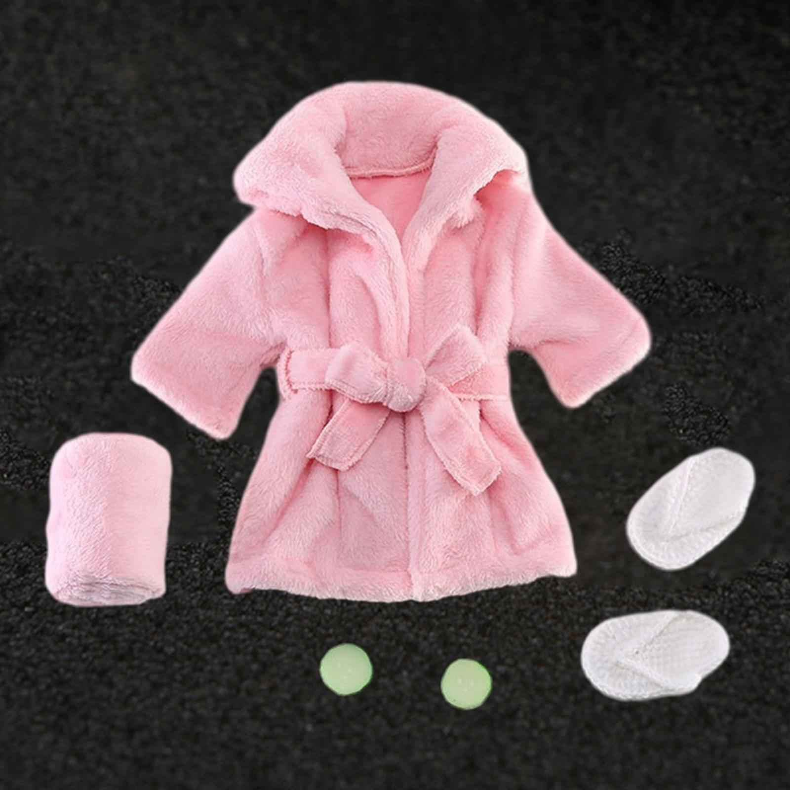 Newborn Photography Props Bathrobe Newborn Costume Baby Robe for Infant Boys Pink