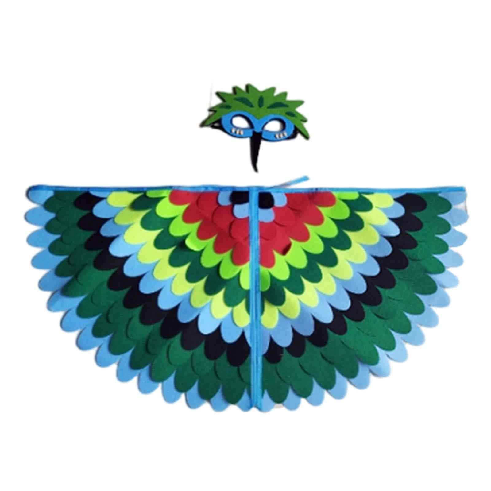Kids Animal Birds Wings Cloak Set Fun for Pretend Play Party Gift Masquerade Style C