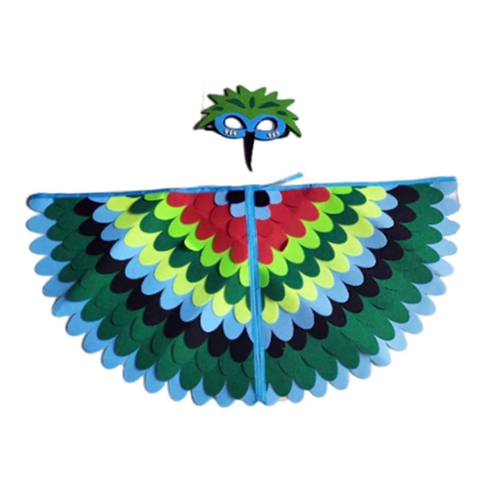 Kids Animal Birds Wings Cloak Set Fun for Pretend Play Party Gift Masquerade Style C