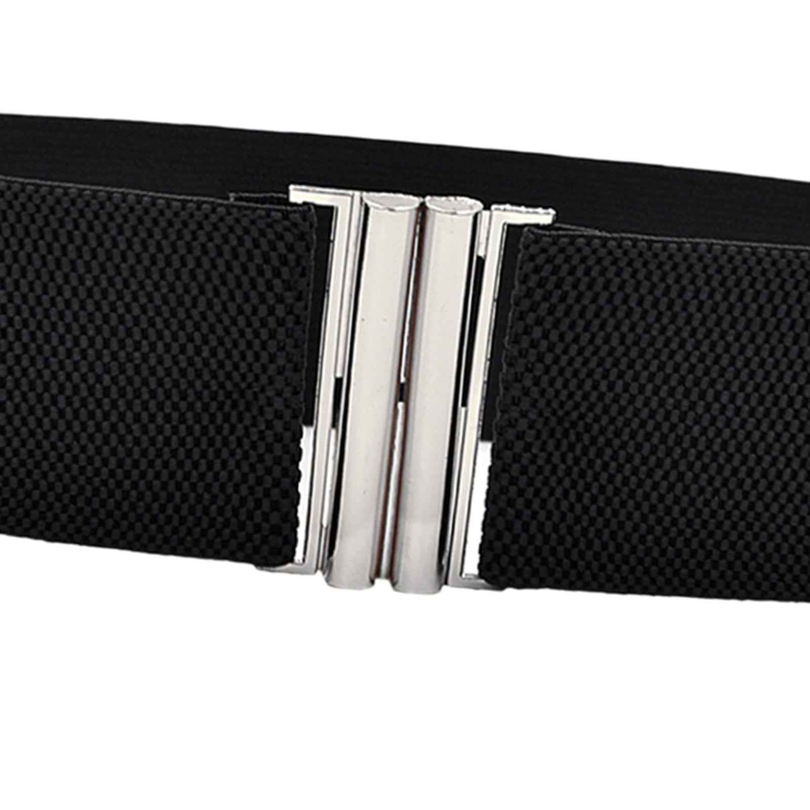 Women Elastic Belt Stylish Female Waist Belt for Sweater Maxi Shirts Clothes Black