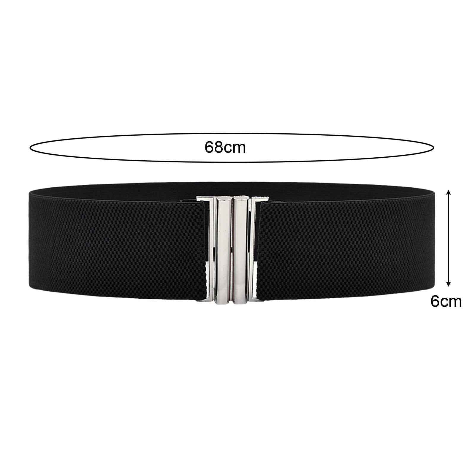 Women Elastic Belt Stylish Female Waist Belt for Sweater Maxi Shirts Clothes Black