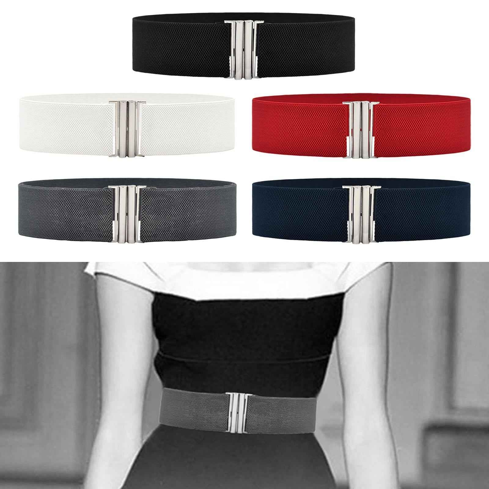 Women Elastic Belt Stylish Female Waist Belt for Sweater Maxi Shirts Clothes Black