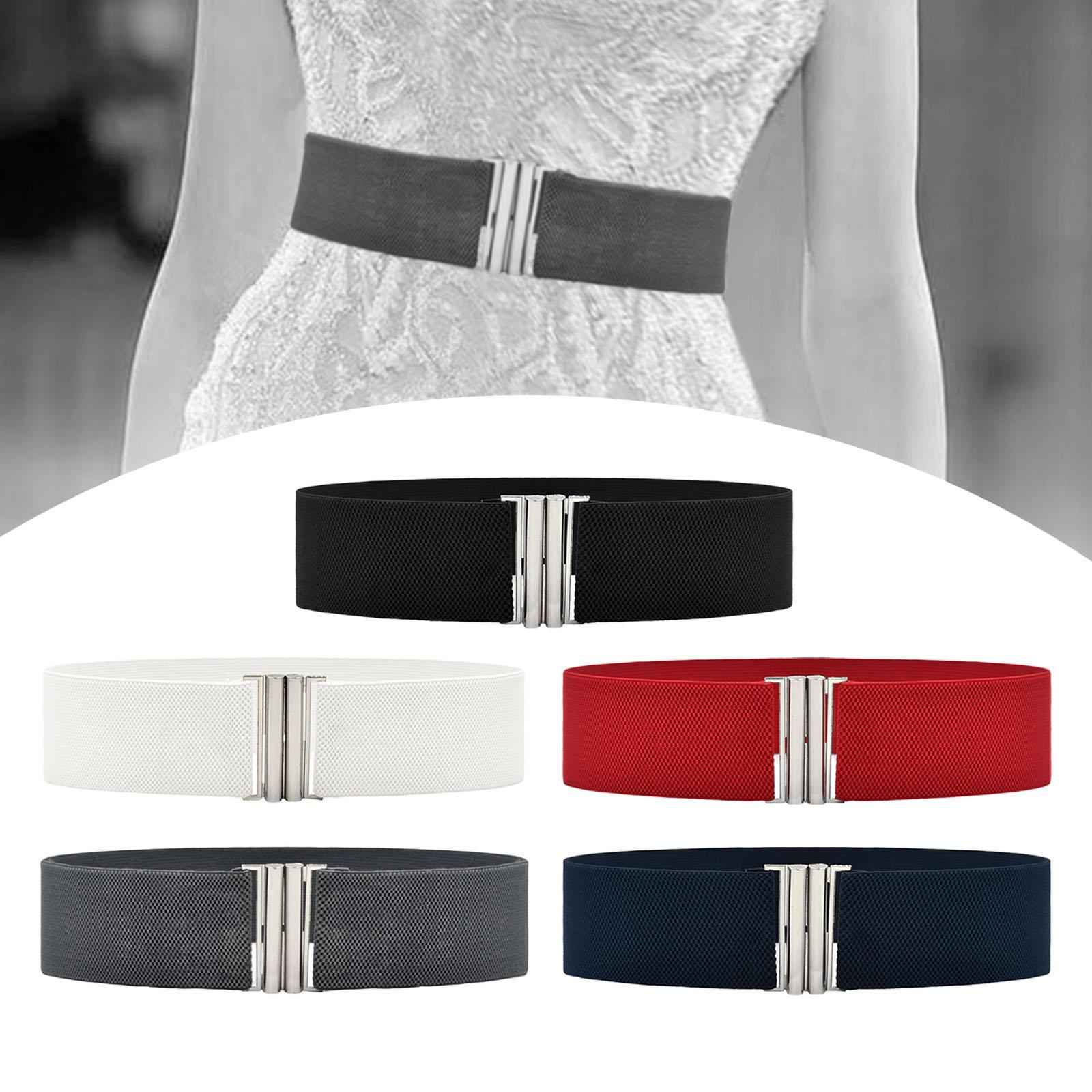 Women Elastic Belt Stylish Female Waist Belt for Sweater Maxi Shirts Clothes Black