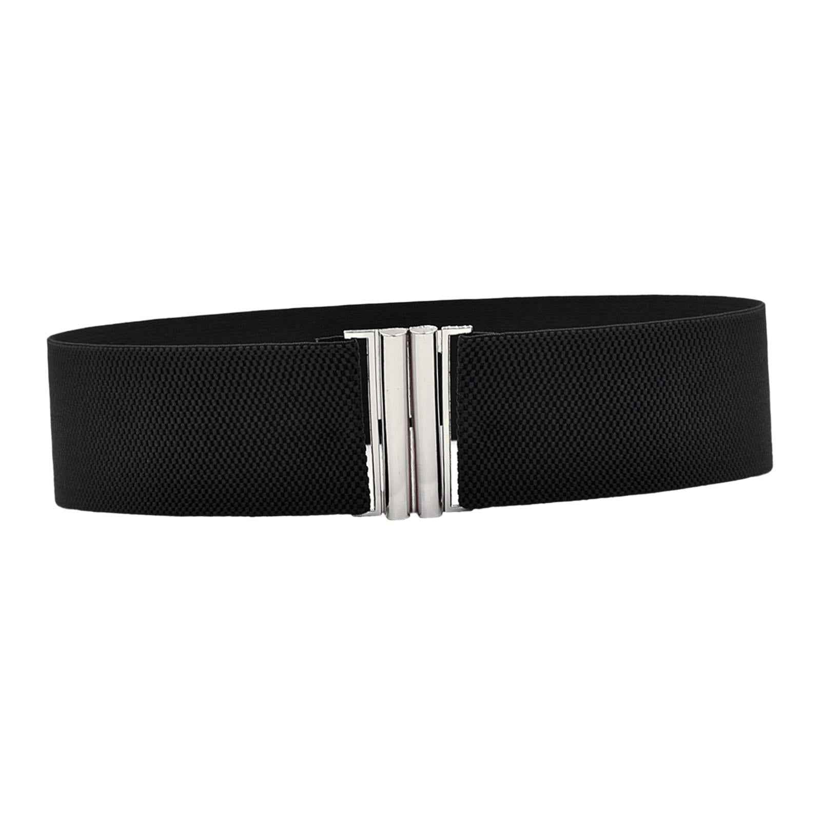 Women Elastic Belt Stylish Female Waist Belt for Sweater Maxi Shirts Clothes Black