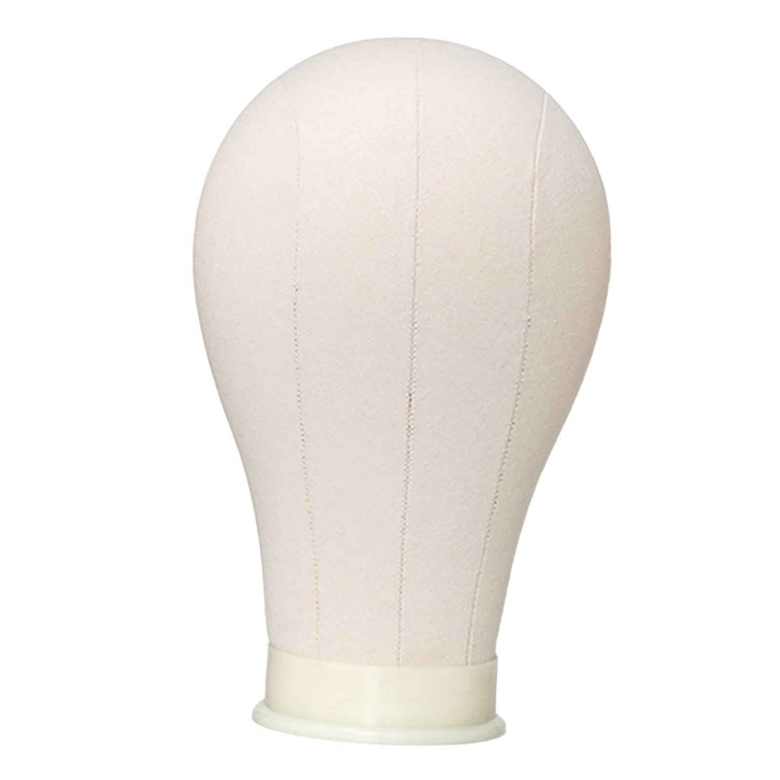 Canvas Mannequin Head Wig Holder for Beauty Accessories Displaying Caps Hats 22inch