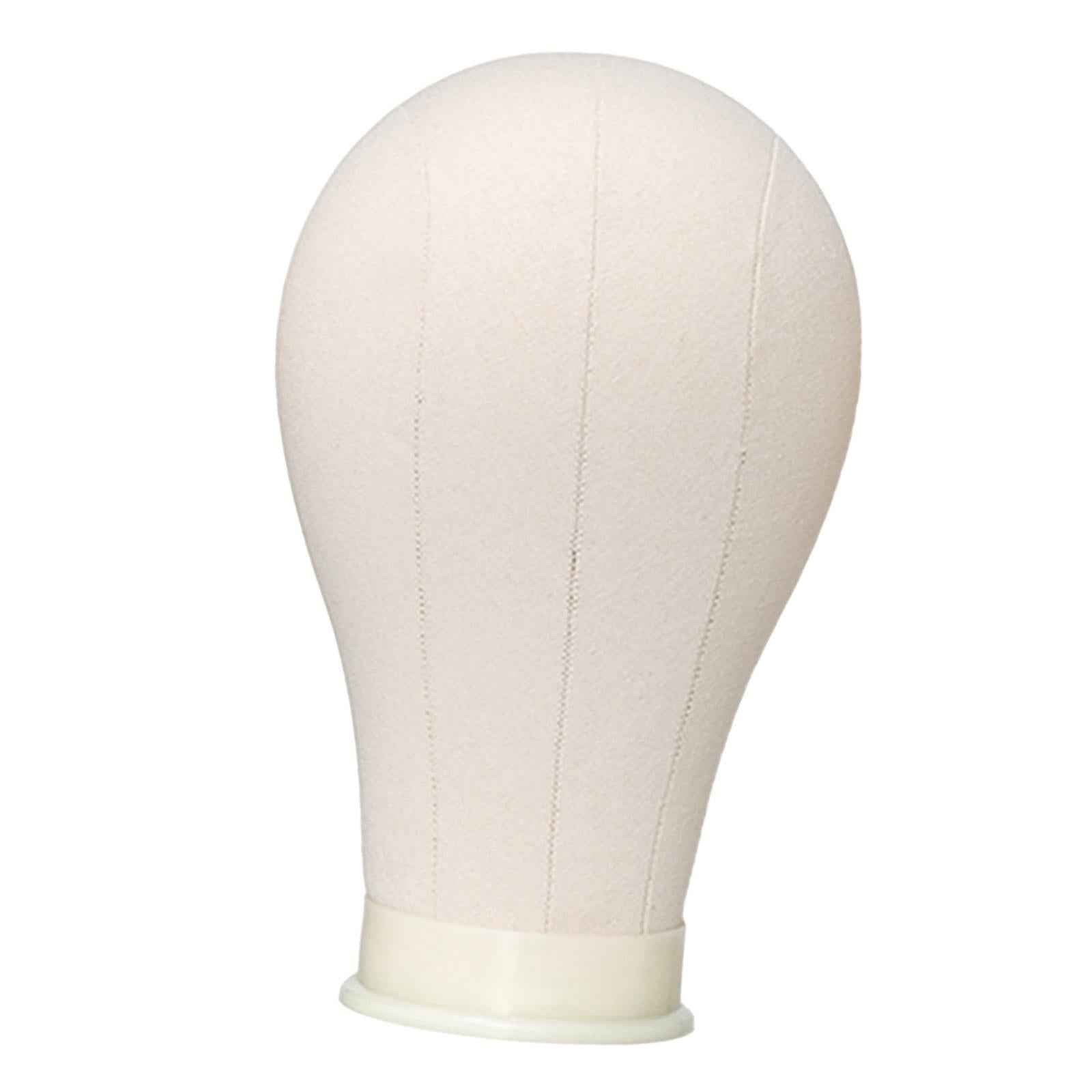 Canvas Mannequin Head Wig Holder for Beauty Accessories Displaying Caps Hats 22inch