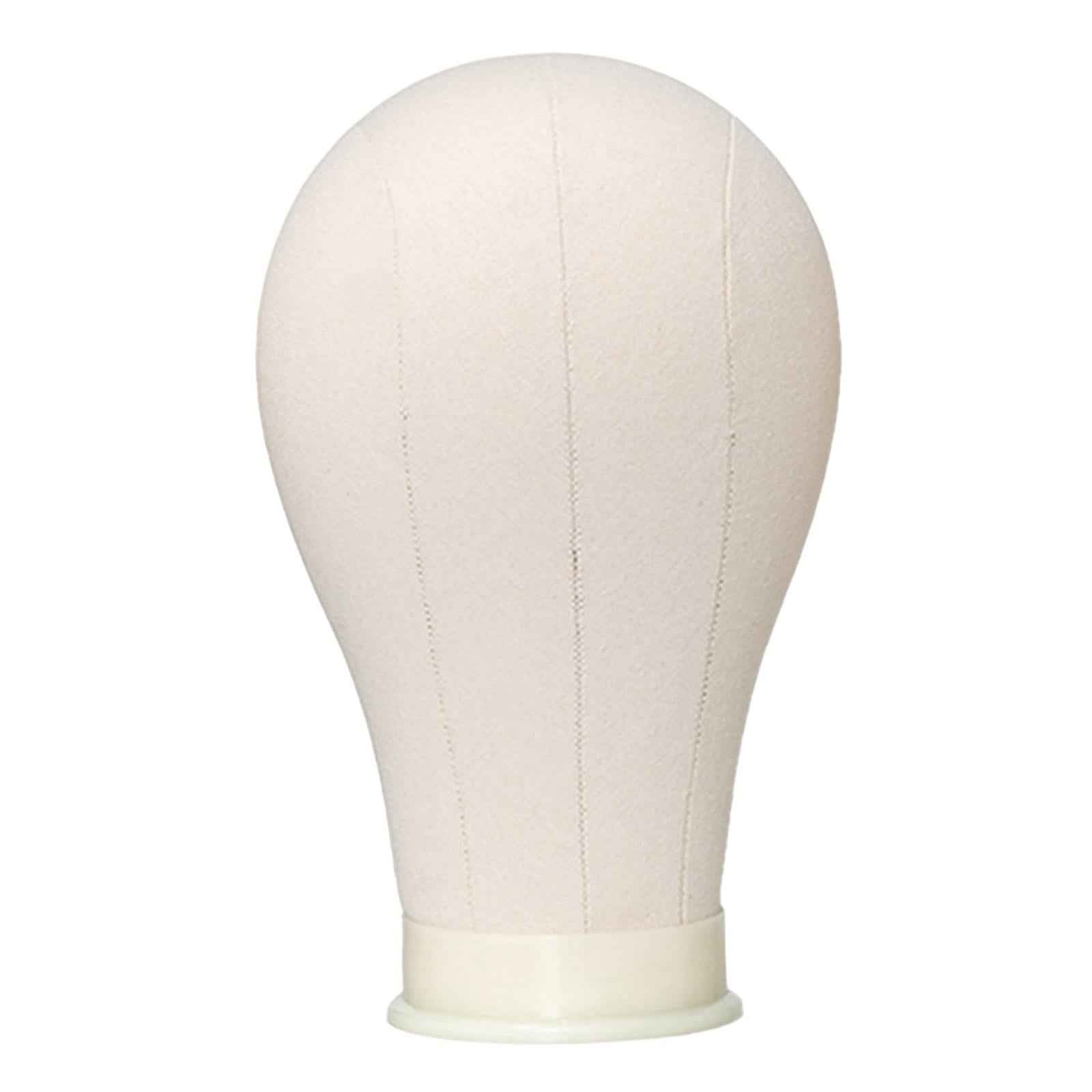 Canvas Mannequin Head Wig Holder for Beauty Accessories Displaying Caps Hats 22inch