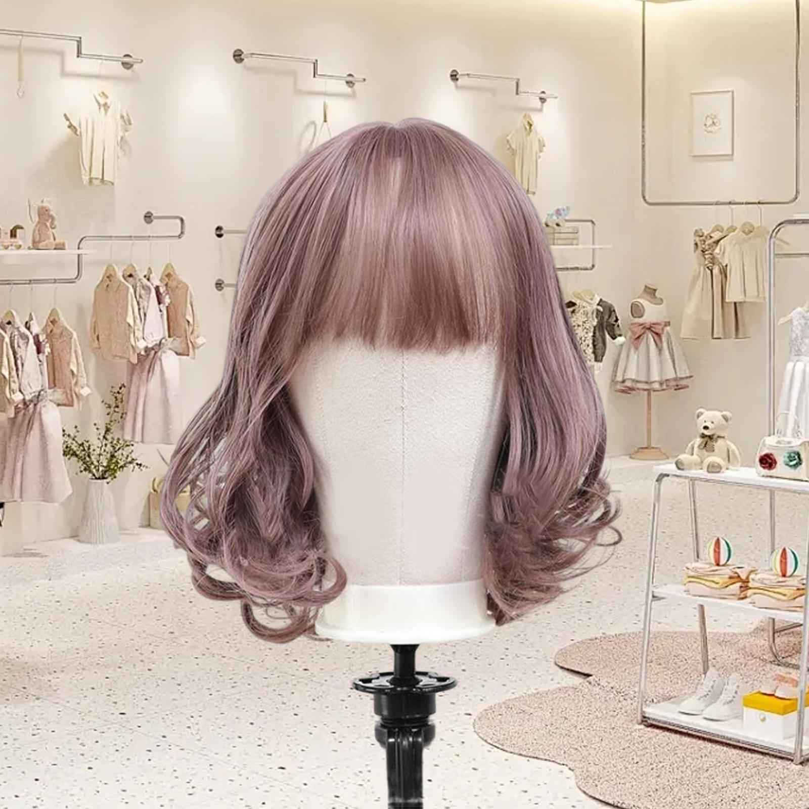 Canvas Mannequin Head Wig Holder for Beauty Accessories Displaying Caps Hats 22inch
