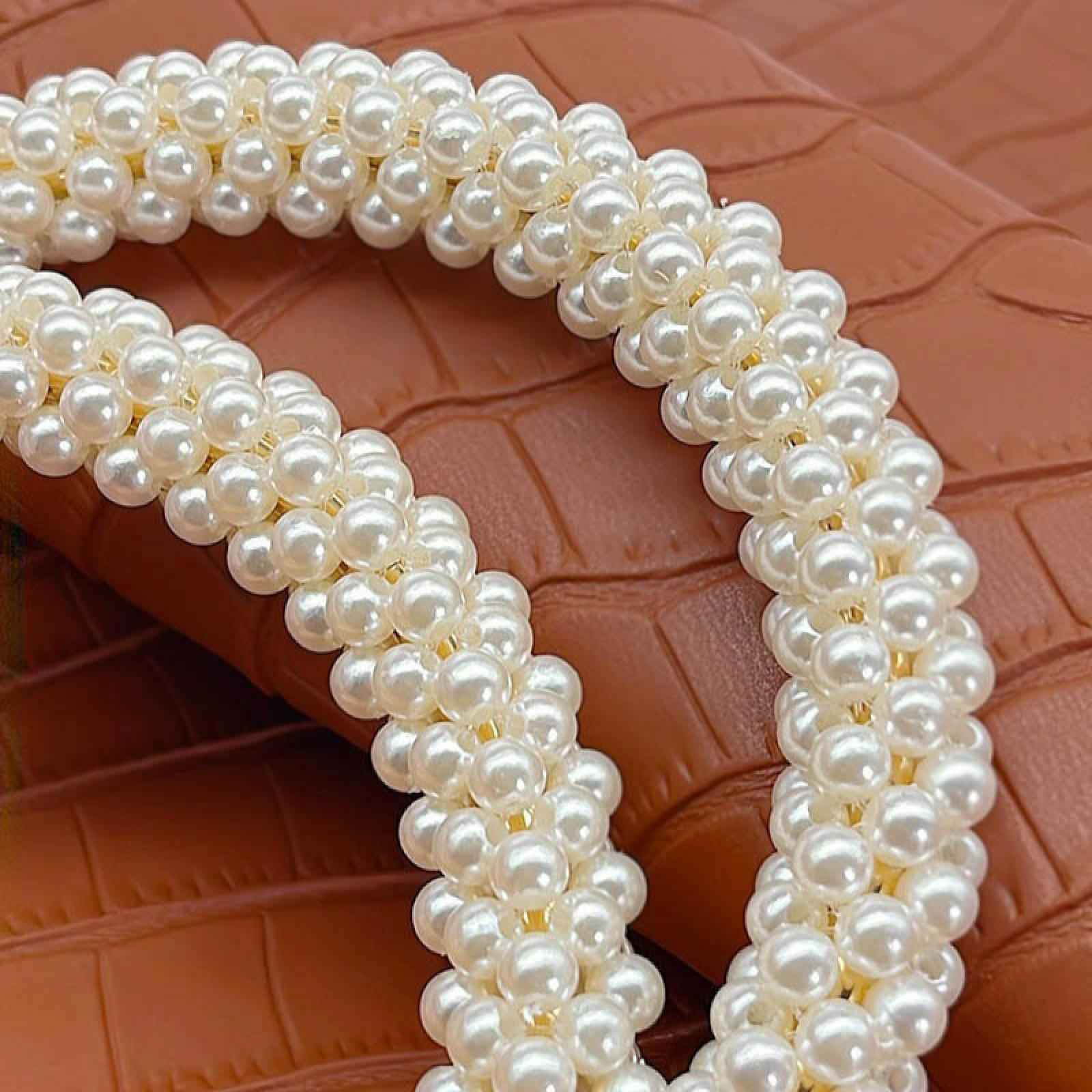 Ring Handle DIY Bag Tote Bag Beach Bags Handbag Handle Decoration Accessories White