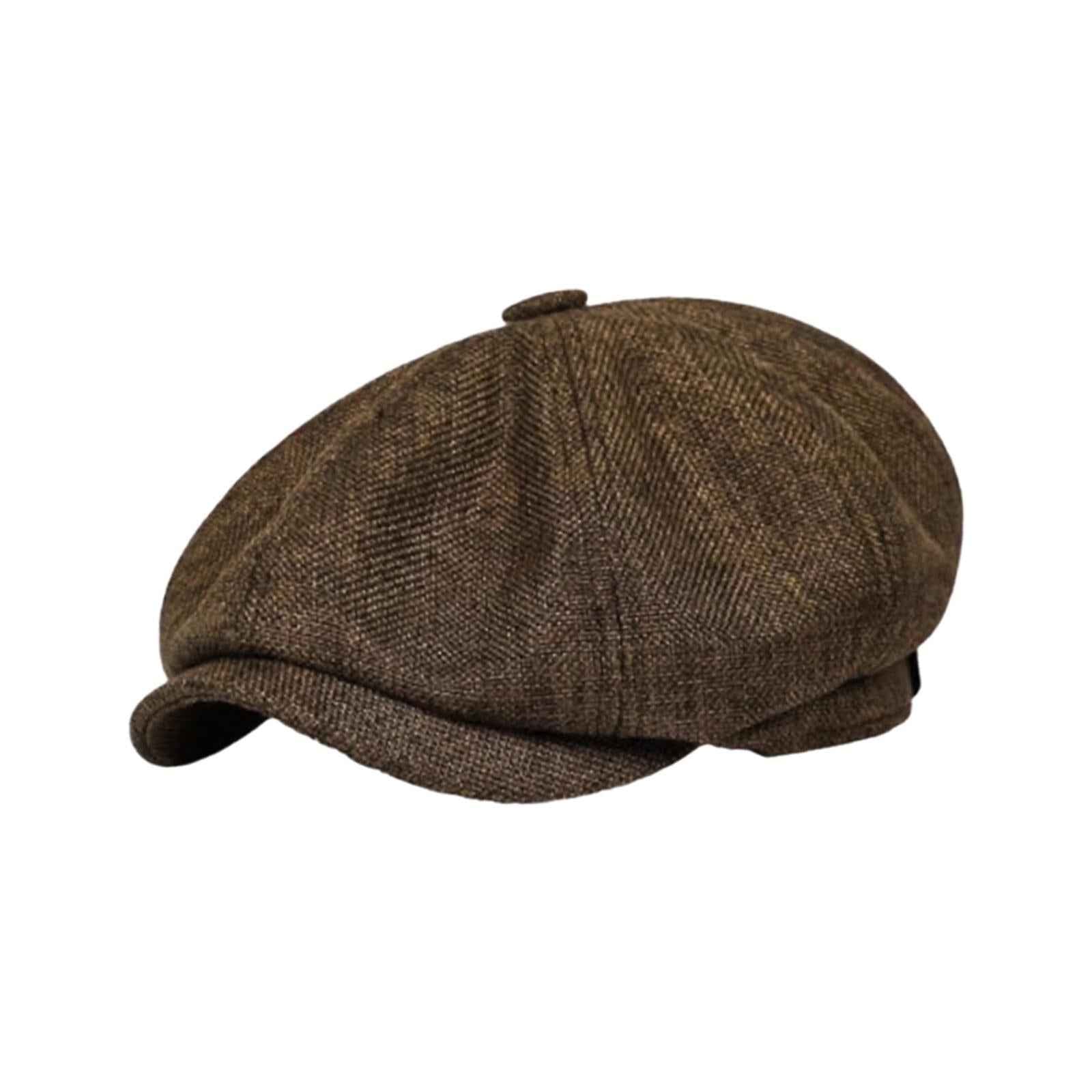 Beret Hat Summer Cabbie Driving Hat Flat Hat for Driving Camping Accessories Coffee Color