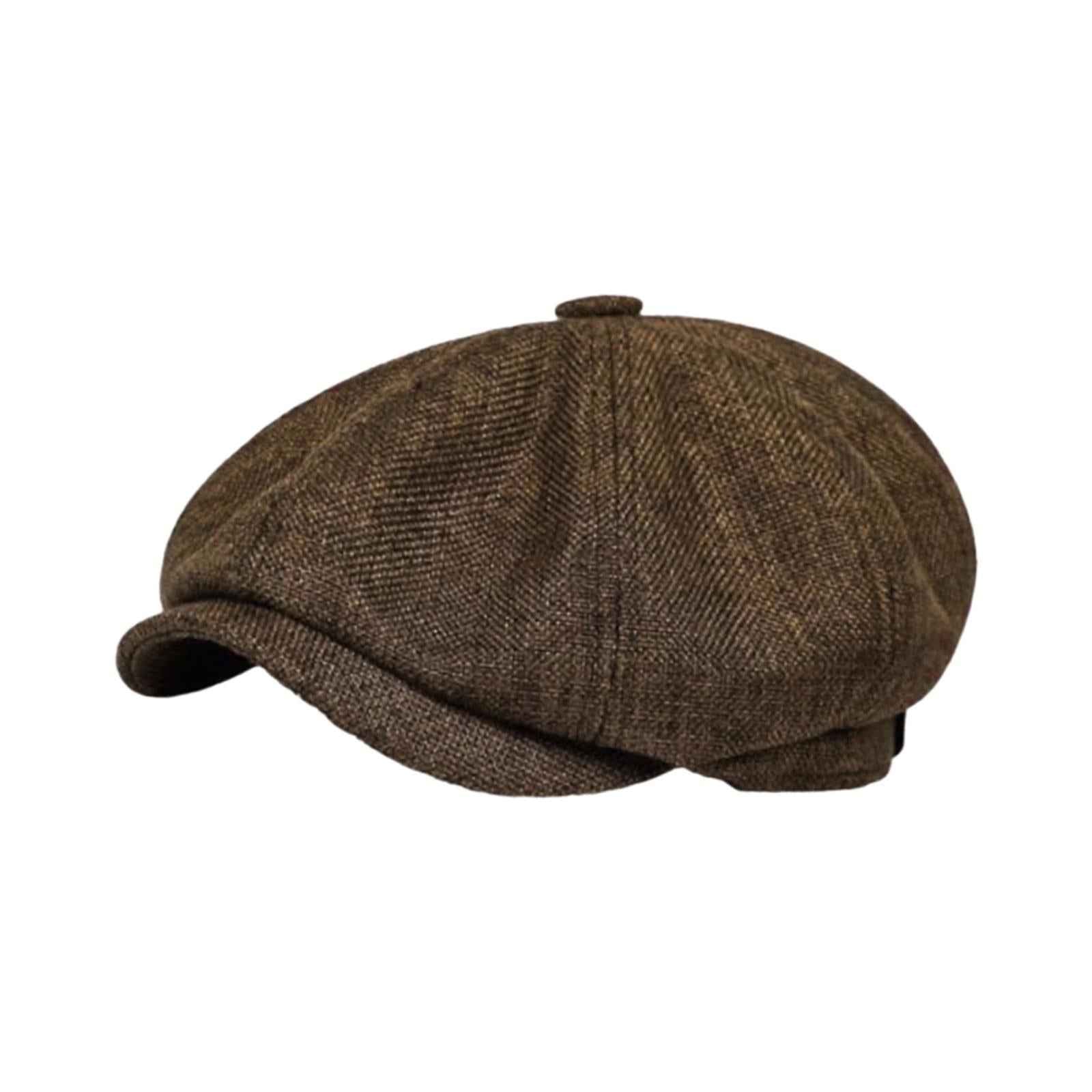 Beret Hat Summer Cabbie Driving Hat Flat Hat for Driving Camping Accessories Coffee Color