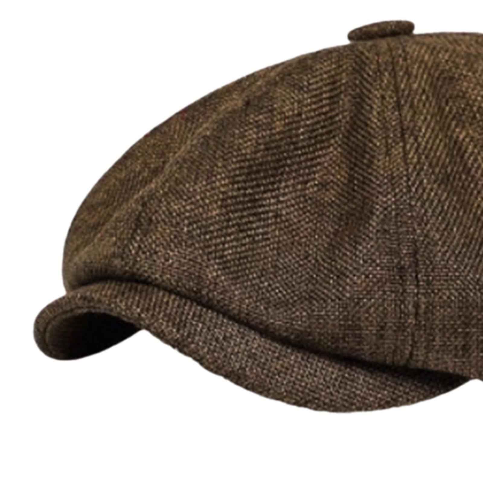 Beret Hat Summer Cabbie Driving Hat Flat Hat for Driving Camping Accessories Coffee Color