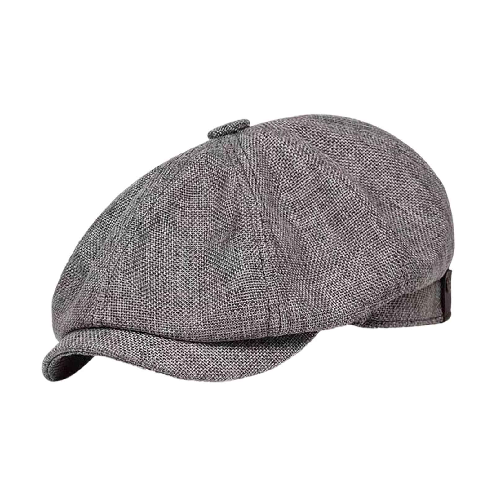 Beret Hat Summer Cabbie Driving Hat Flat Hat for Driving Camping Accessories Dark Grey
